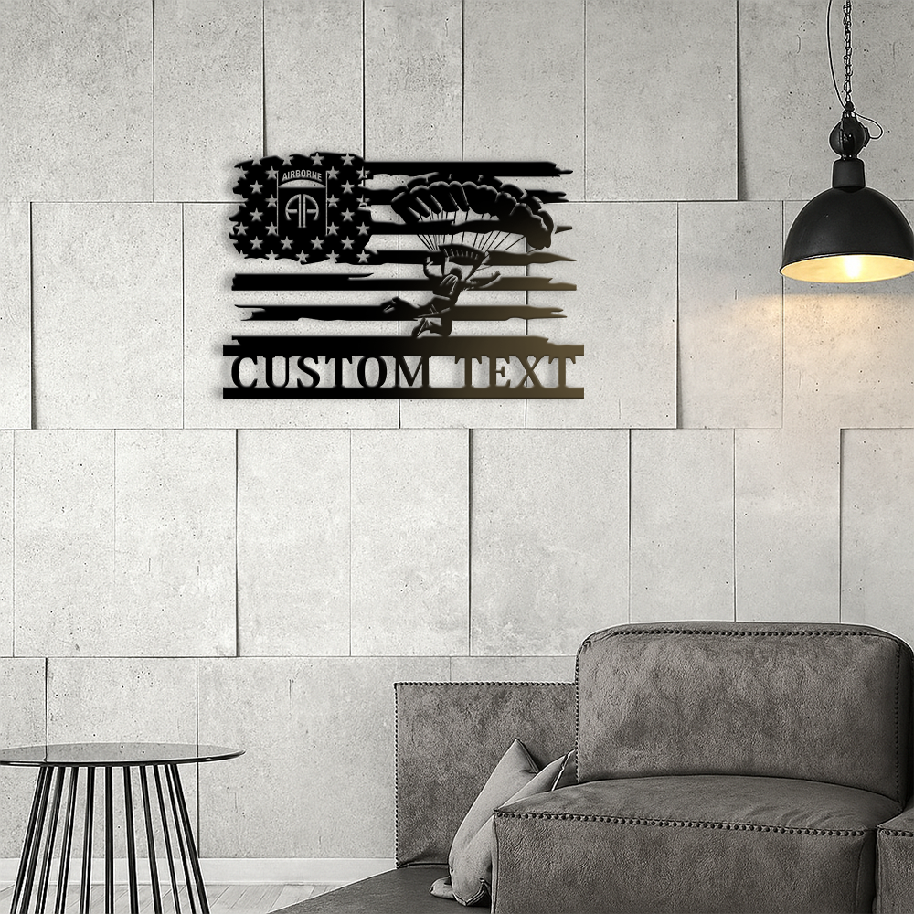 Personalized Airborne Metal Sign Wall Art
