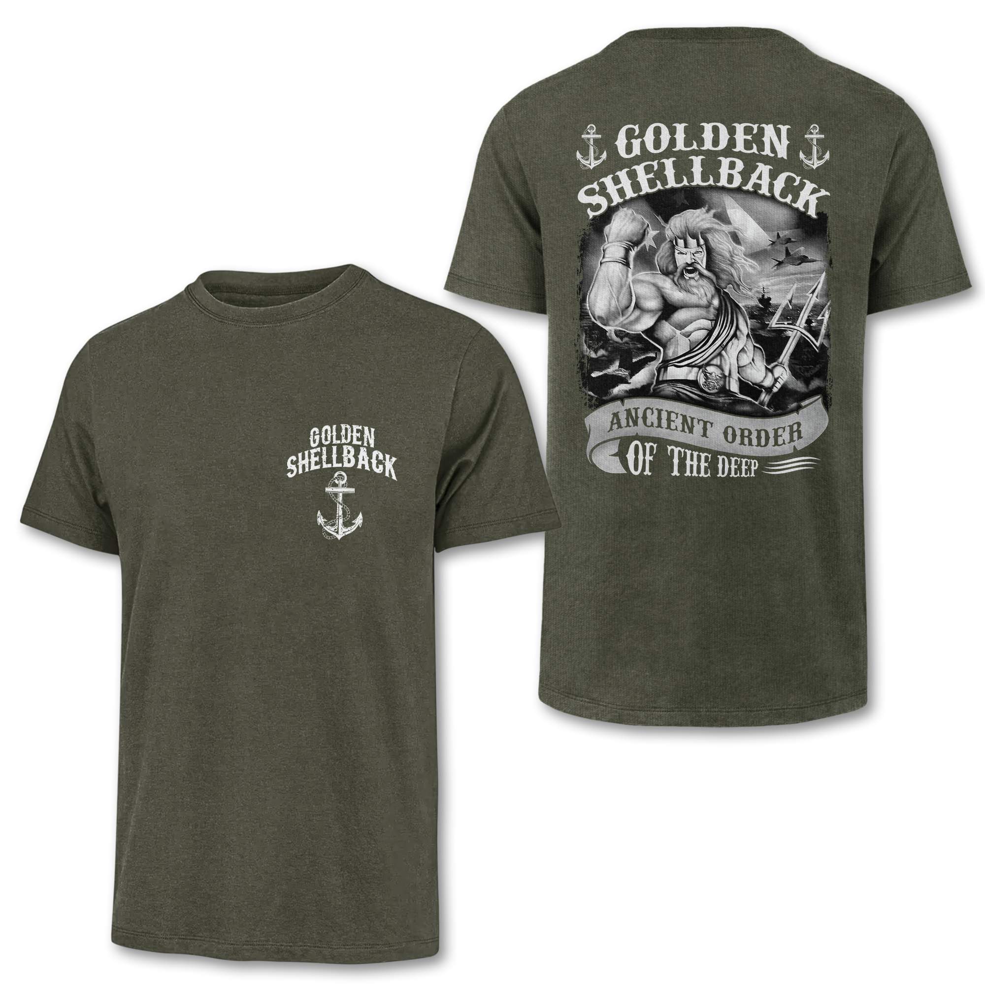 Golden Shellback Ancient Order Of The Deep Double Side Classic T-shirt