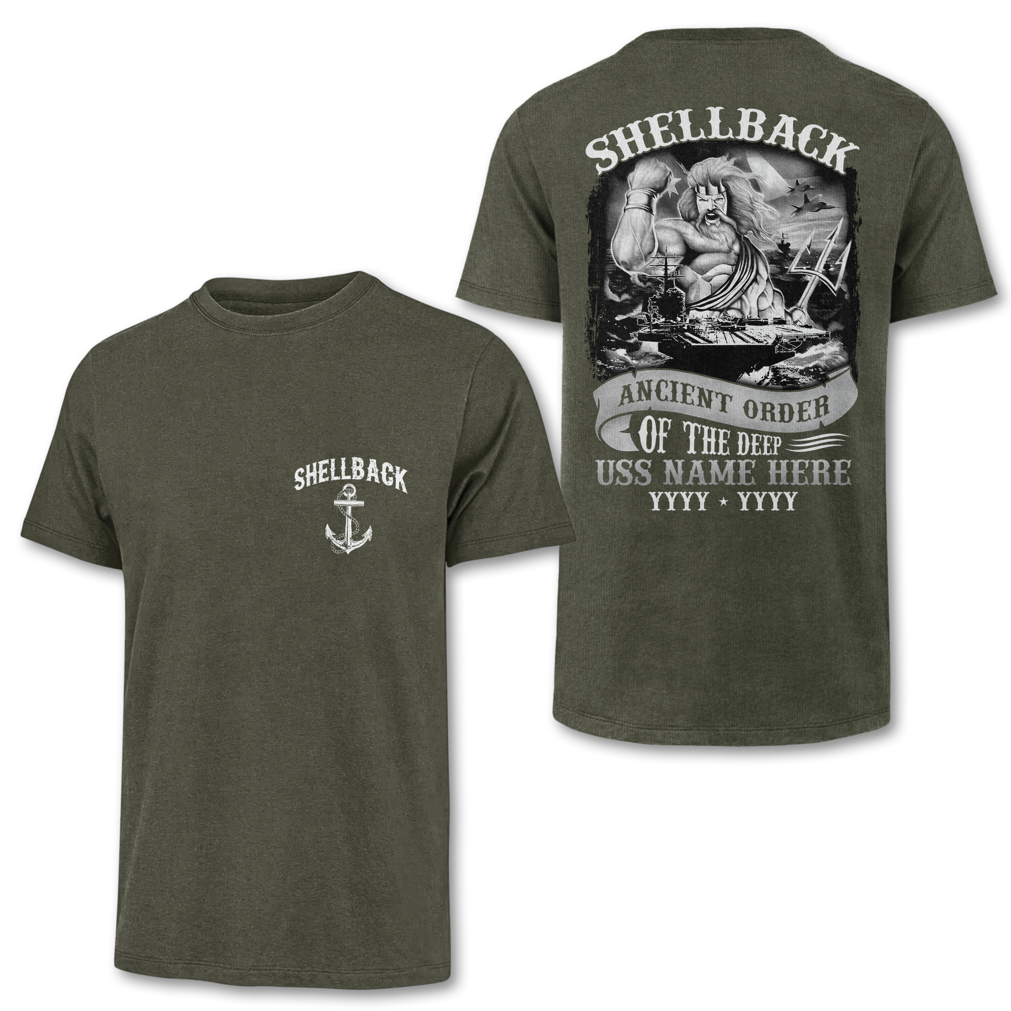 Personalized Shellback Ancient Order Of The Deep Double Sided Classic T-shirt