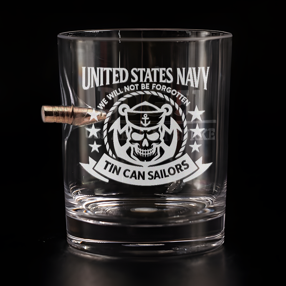 Personalizable Tin Can Sailors Bullet Whiskey Glass