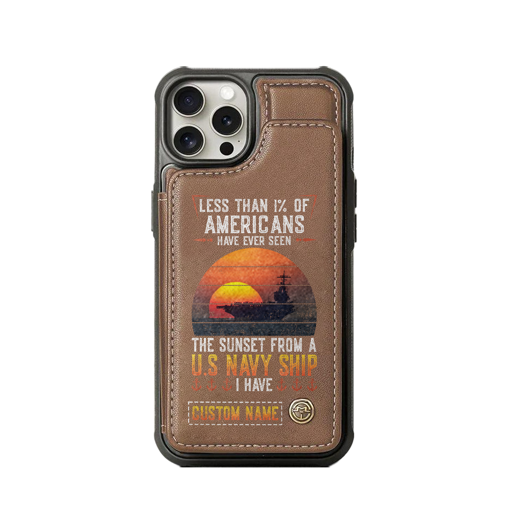 Personalizable Less Than 1% Navy Ship Wallet Phone Case