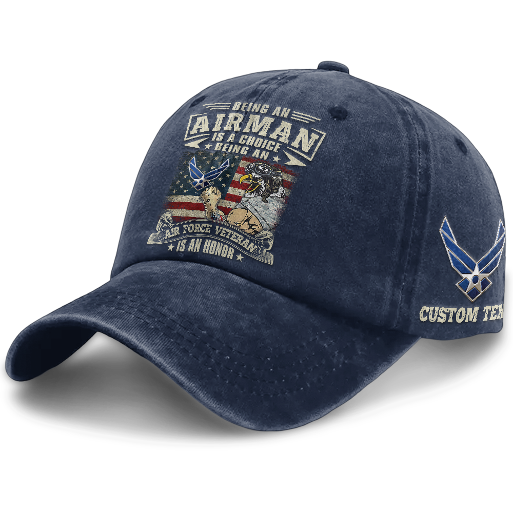 Personalizable Being An Air Force Veteran Is An Honor Washed Cap