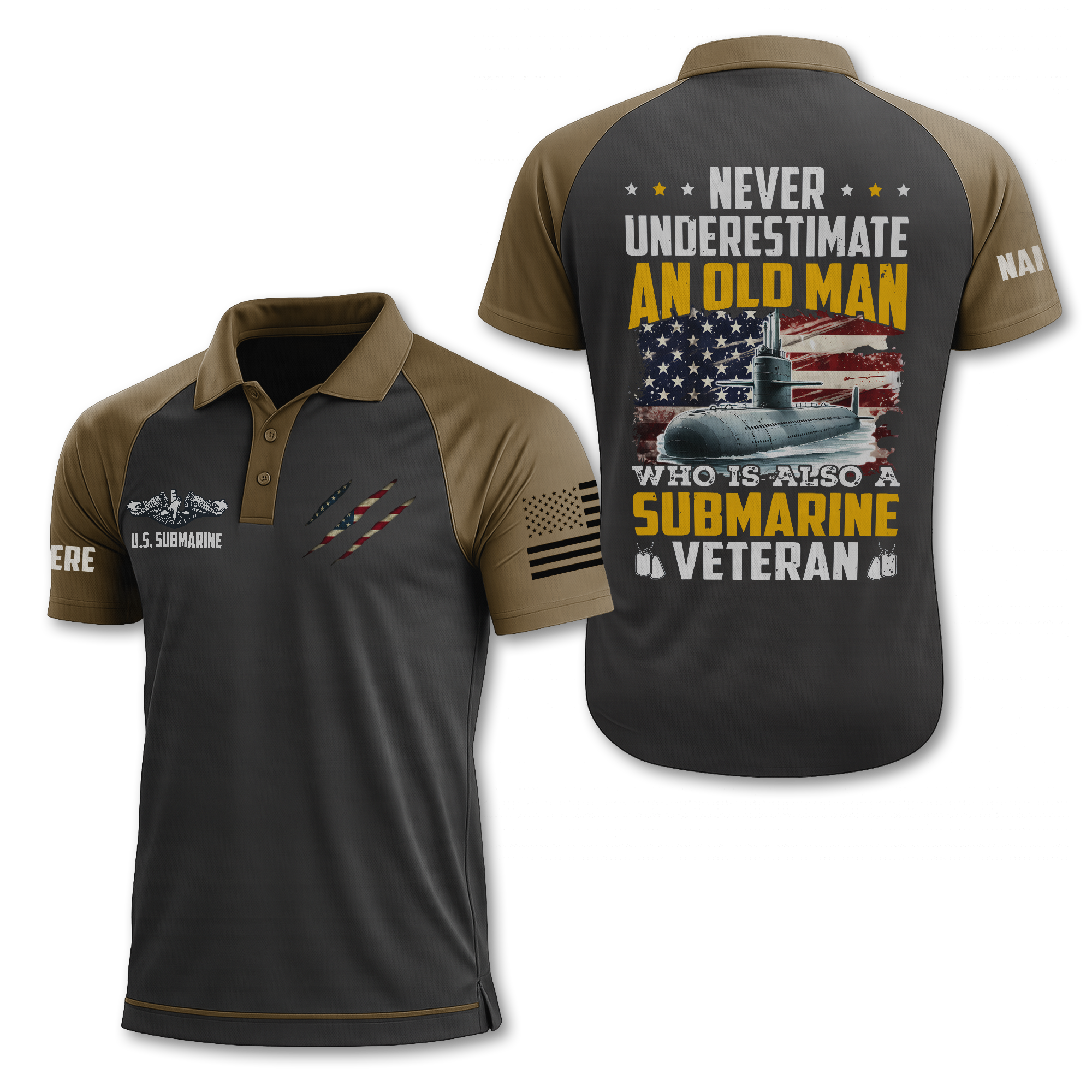 Navy Submarine Polo Shirt