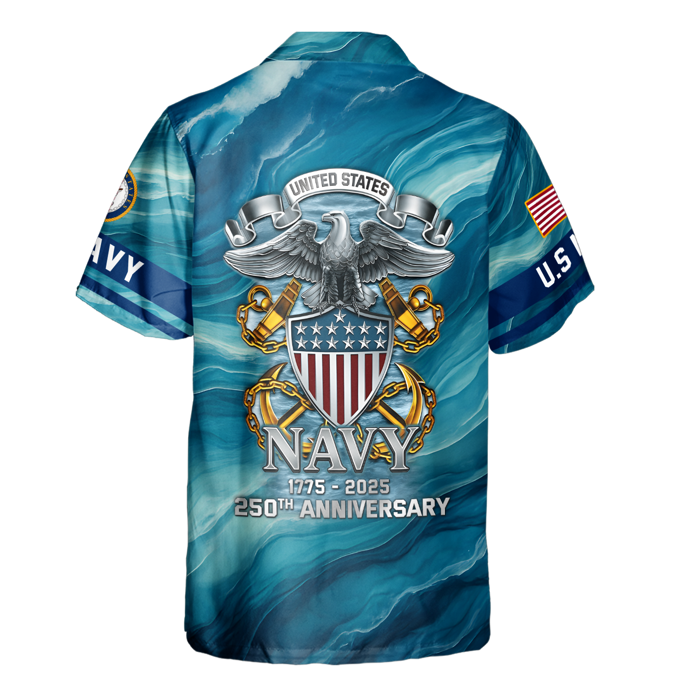 Navy 250th Anniversary Cuban Shirt