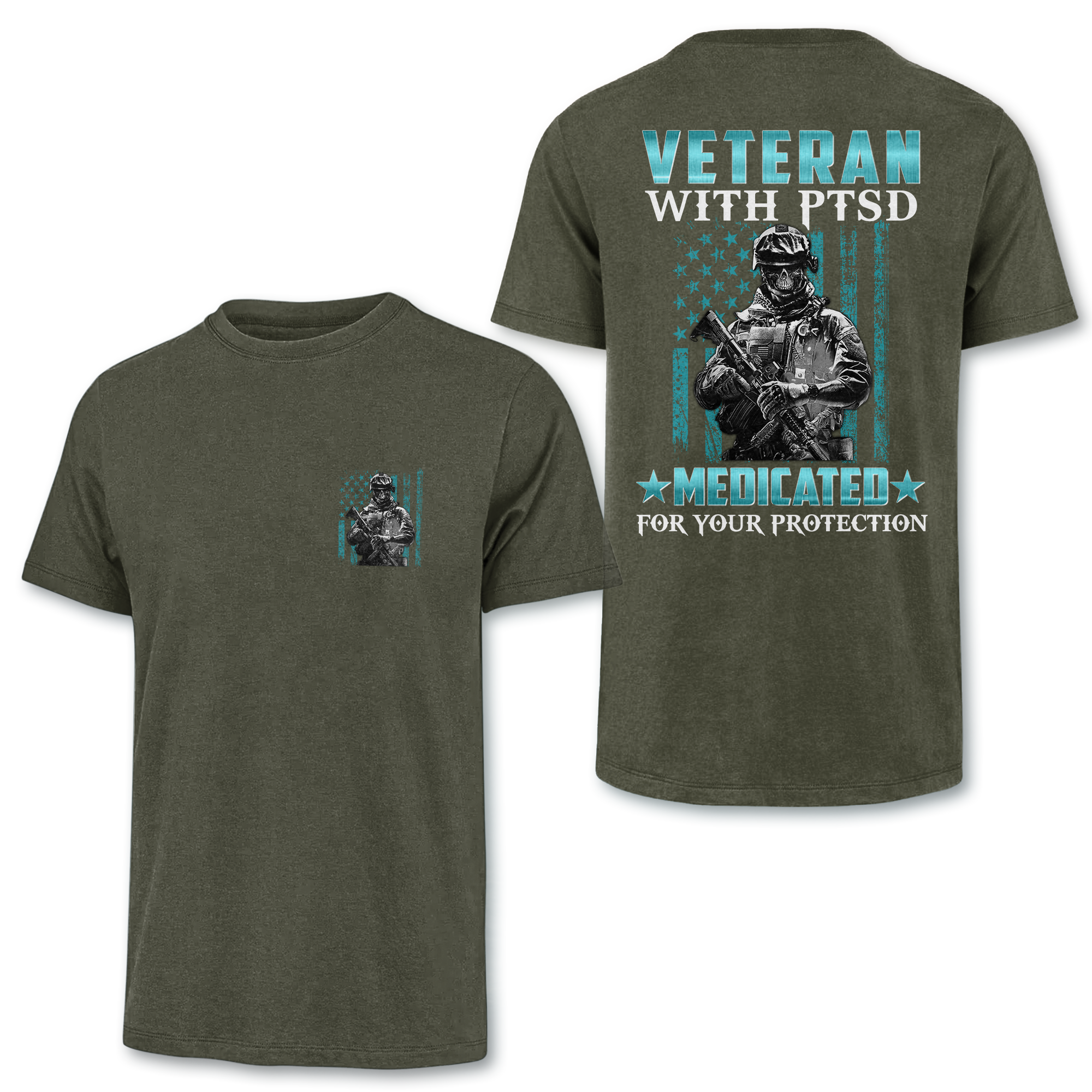 Veteran With PTSD Double Side Classic T-shirt