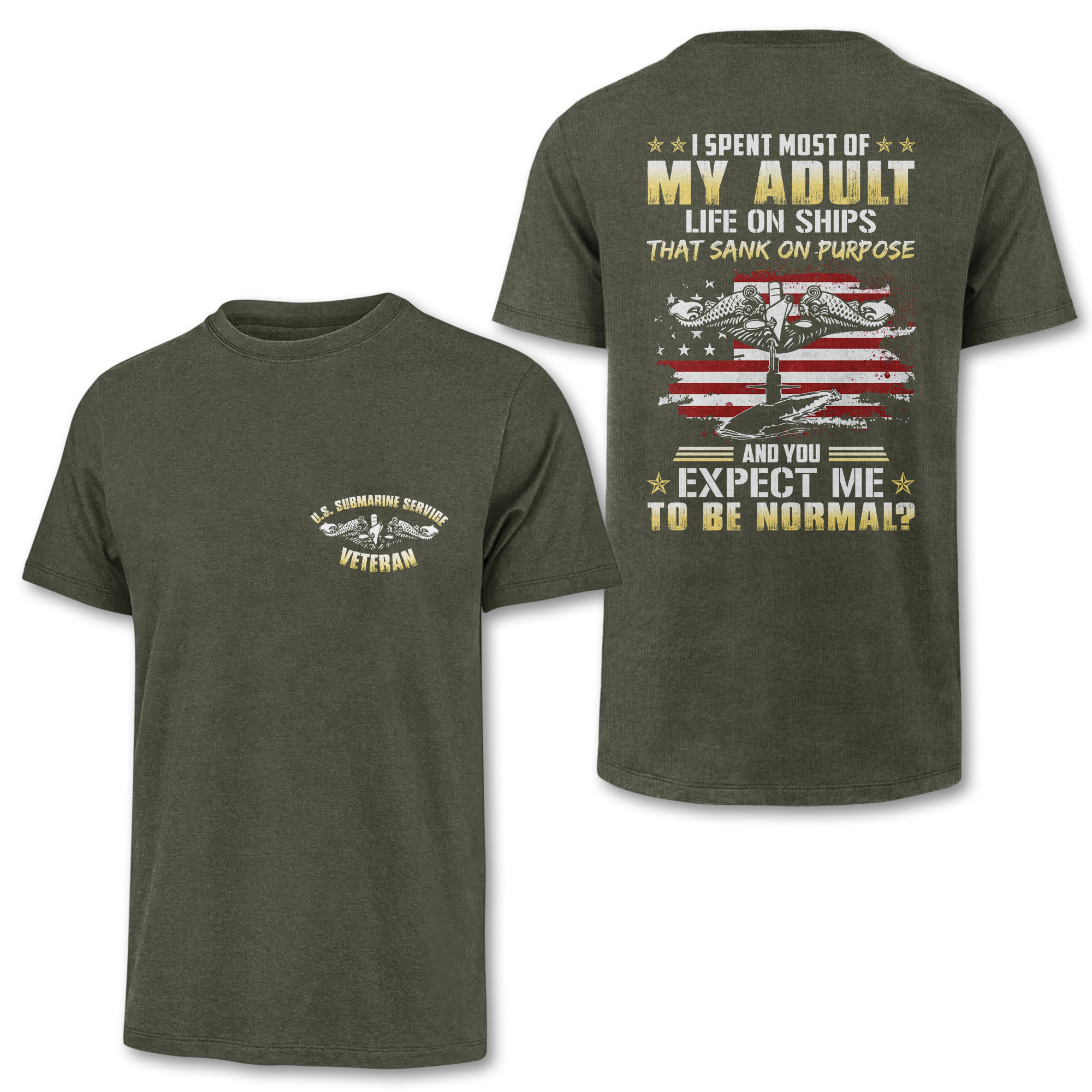 Navy Submarine Life That Sank On Purpose Double Side Classic T-shirt
