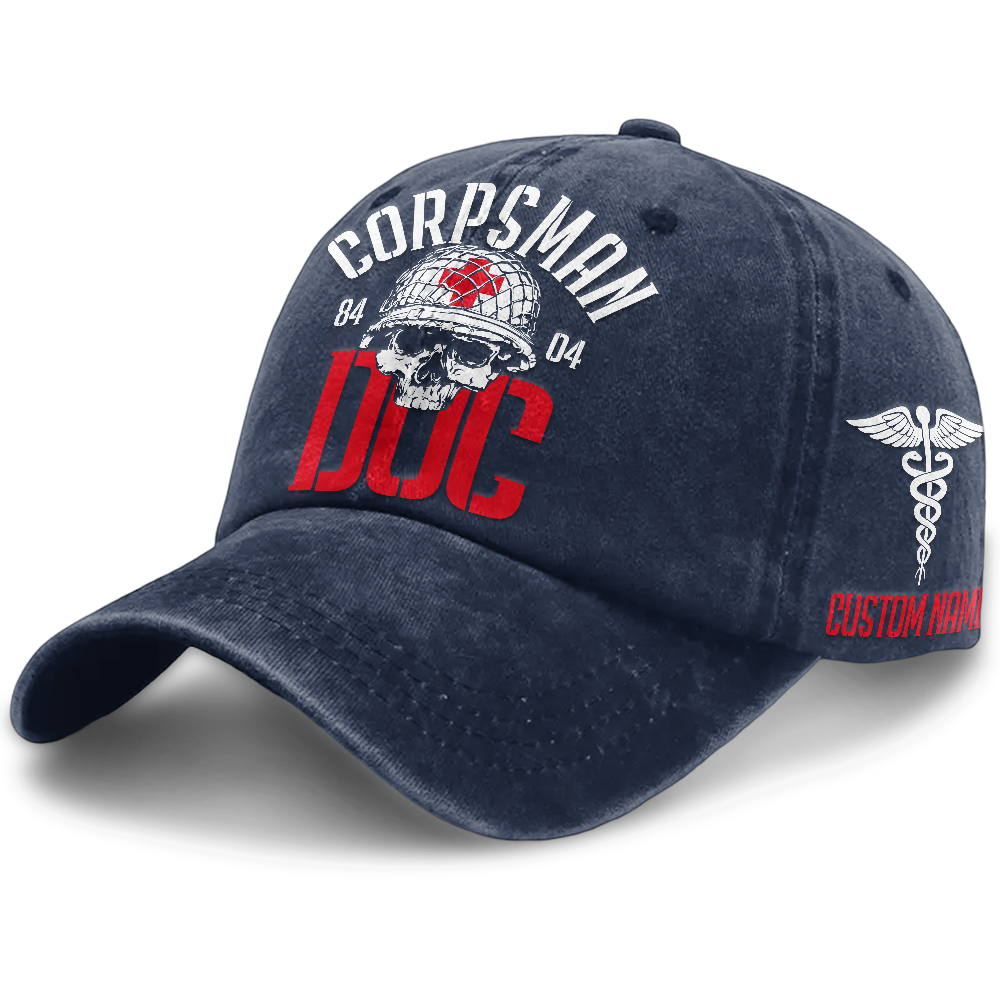 Personalizable Navy Corpsman Washed Cap