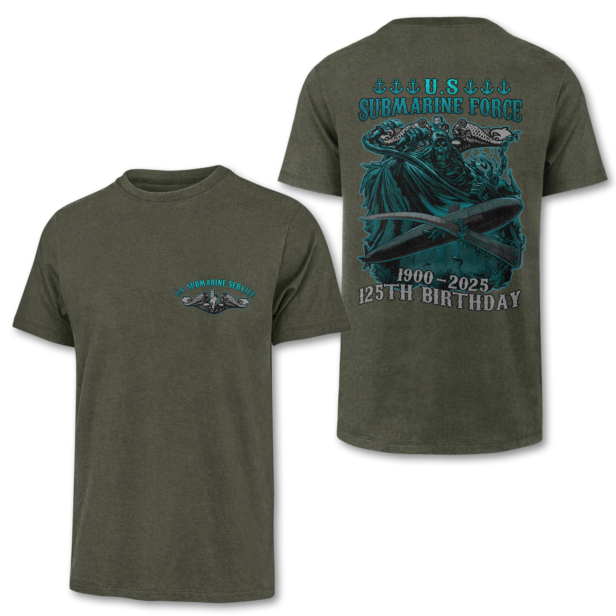Navy Submarine 125th Birthday Double Sides Classic T-shirt