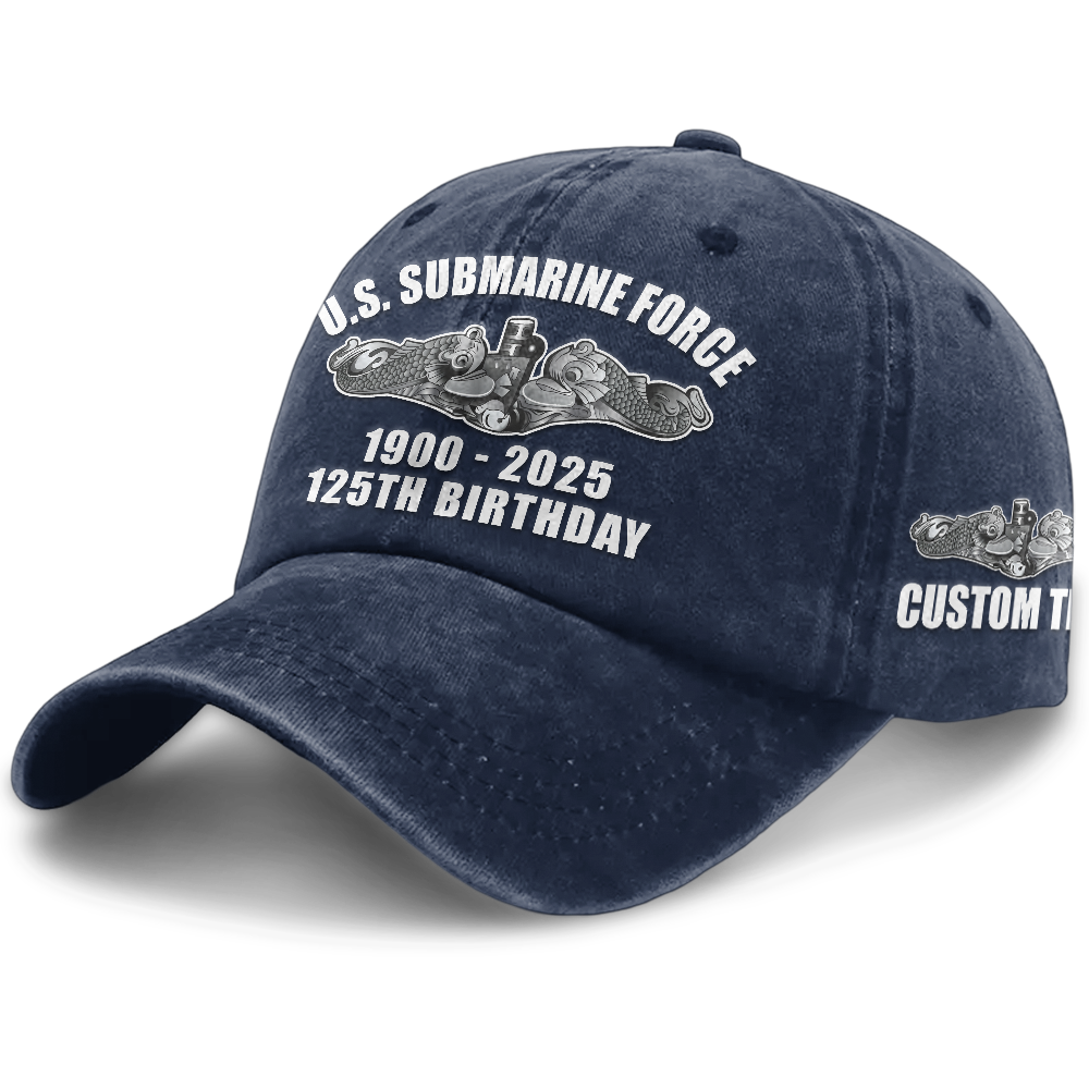 Navy Submarine 125th Birthday Washed Cap
