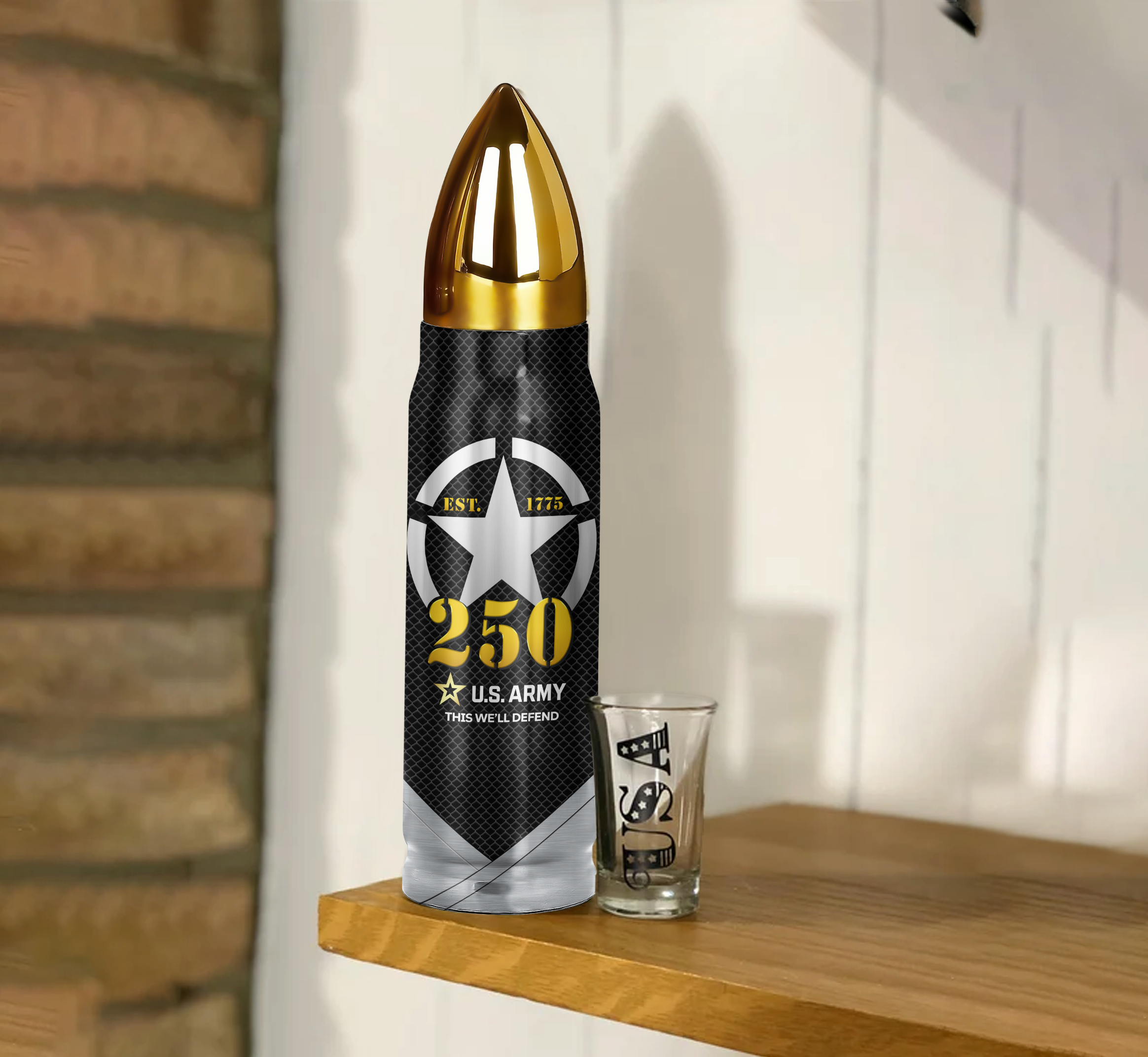 Army 250th Anniversary Bullet Tumbler