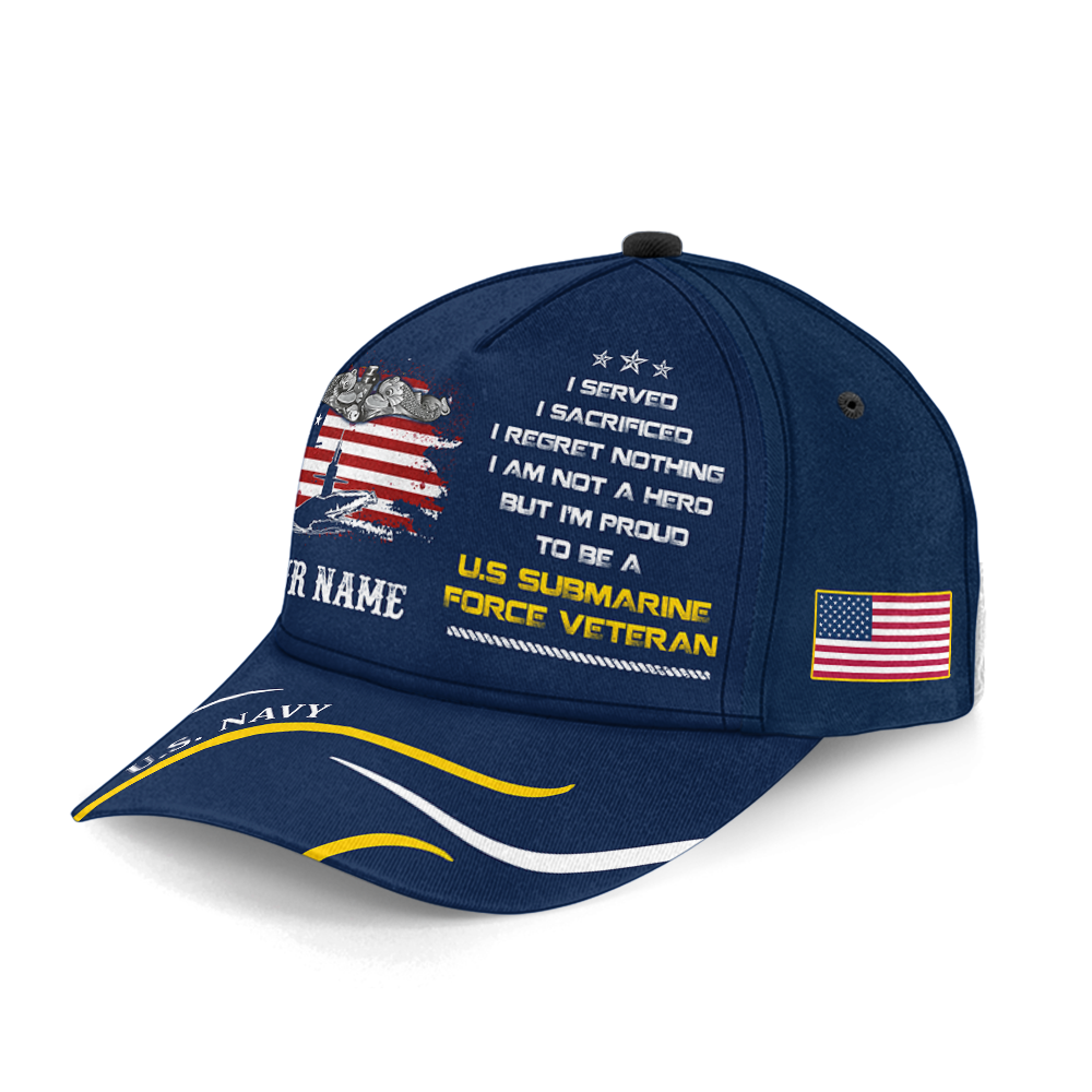 Personalizable Navy Submarine I Served I Sacrificed Classic Cap