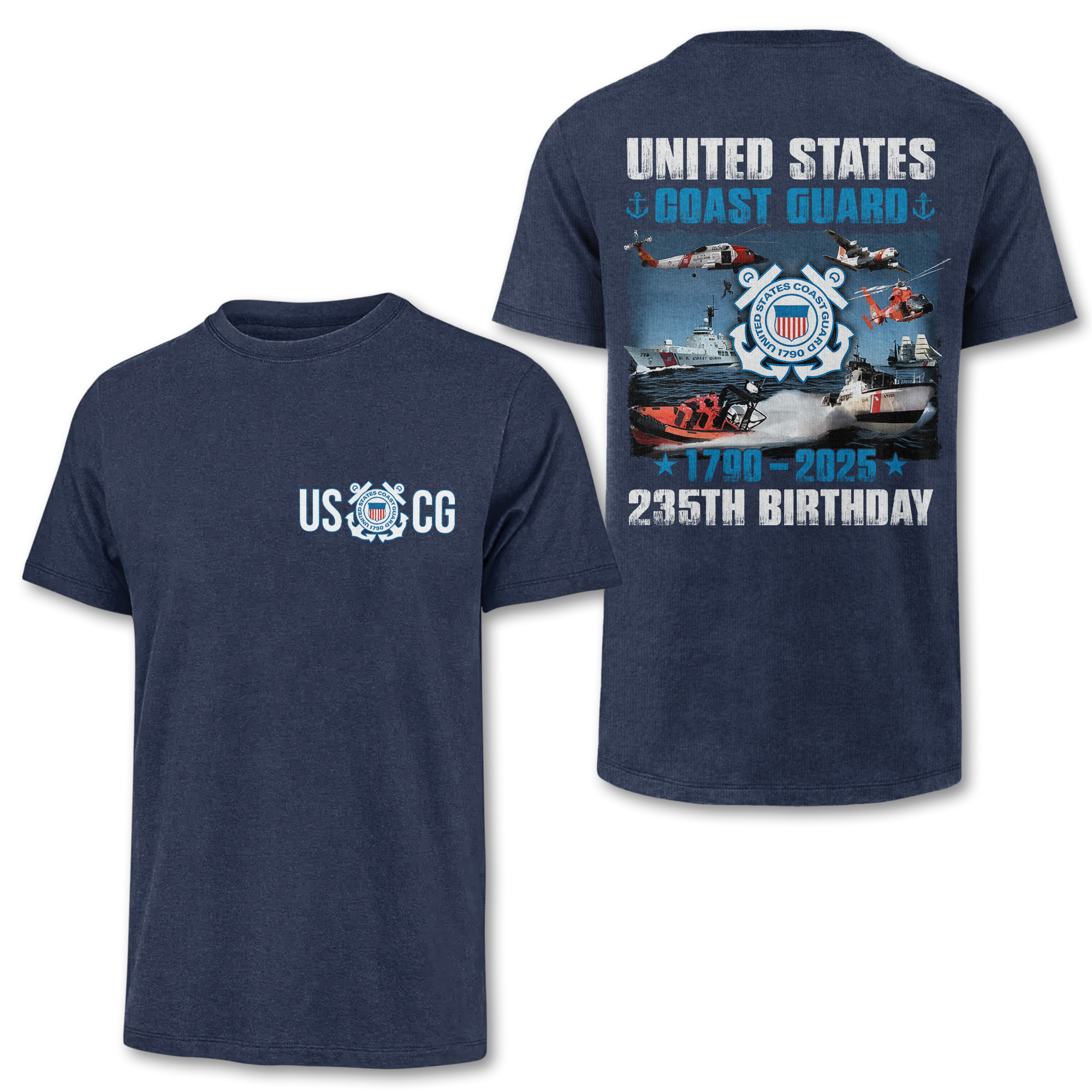 Coast Guard 235th Birthday Double Side Classic T-shirt