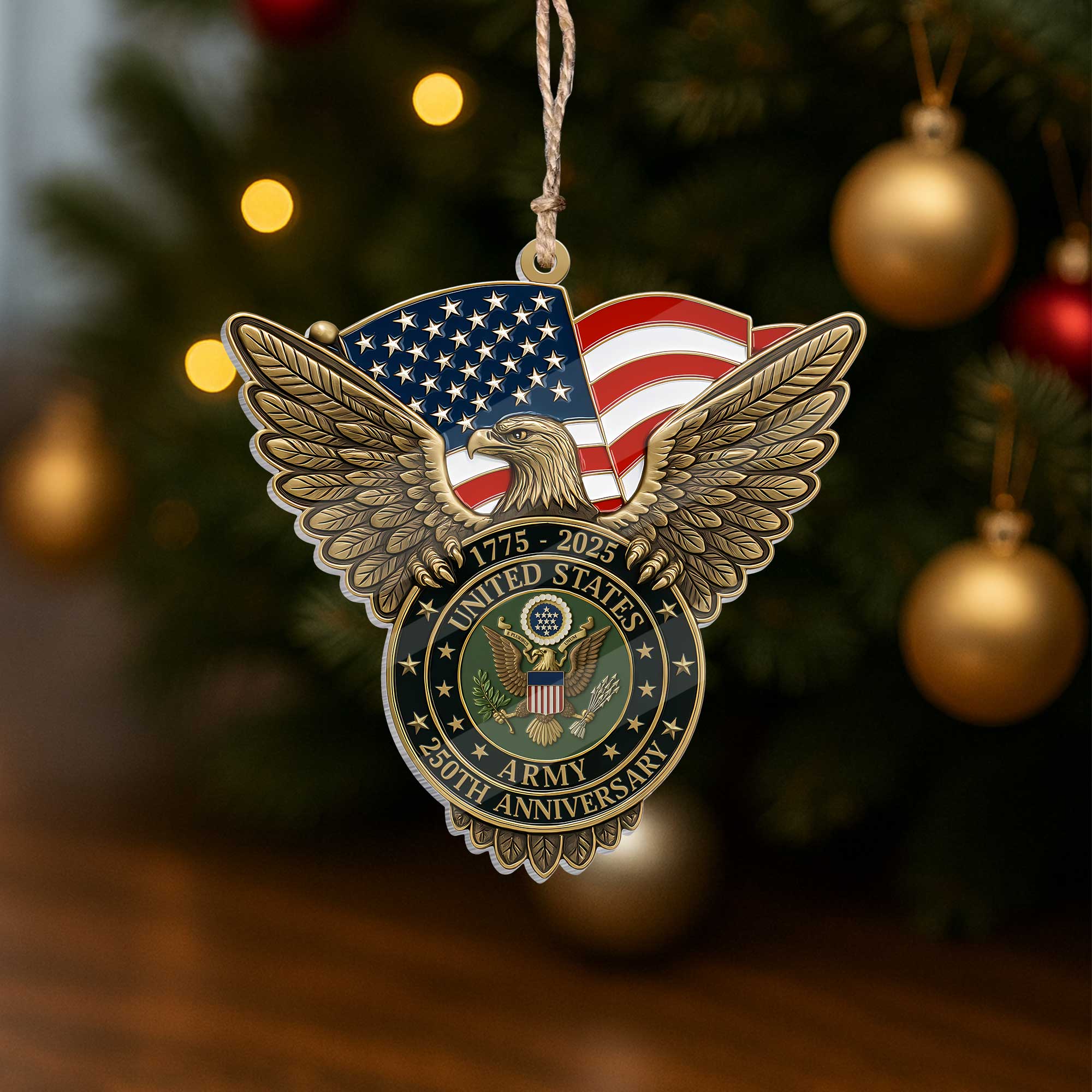 Army 250th Anniversary Acrylic Ornament