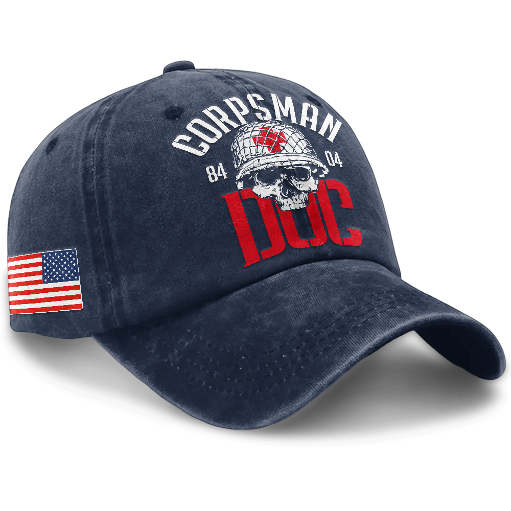 Personalizable Navy Corpsman Washed Cap