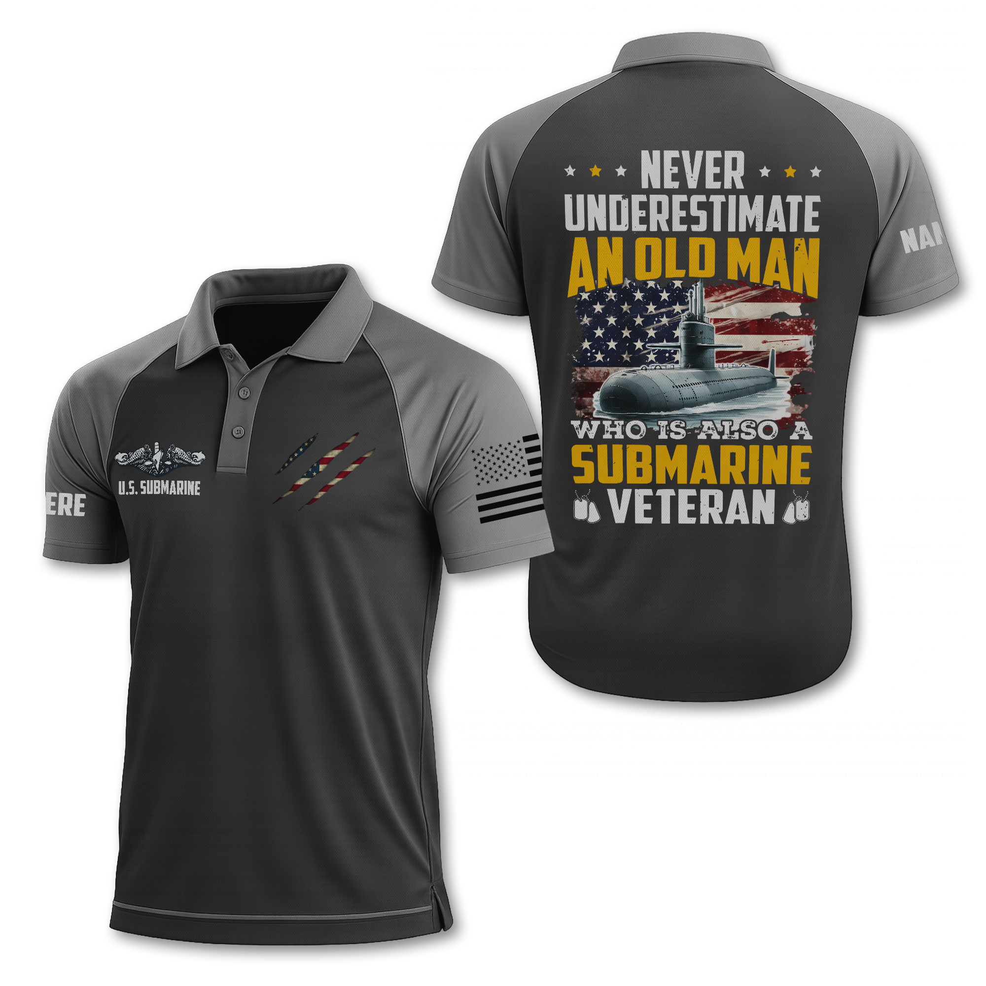 Navy Submarine Polo Shirt