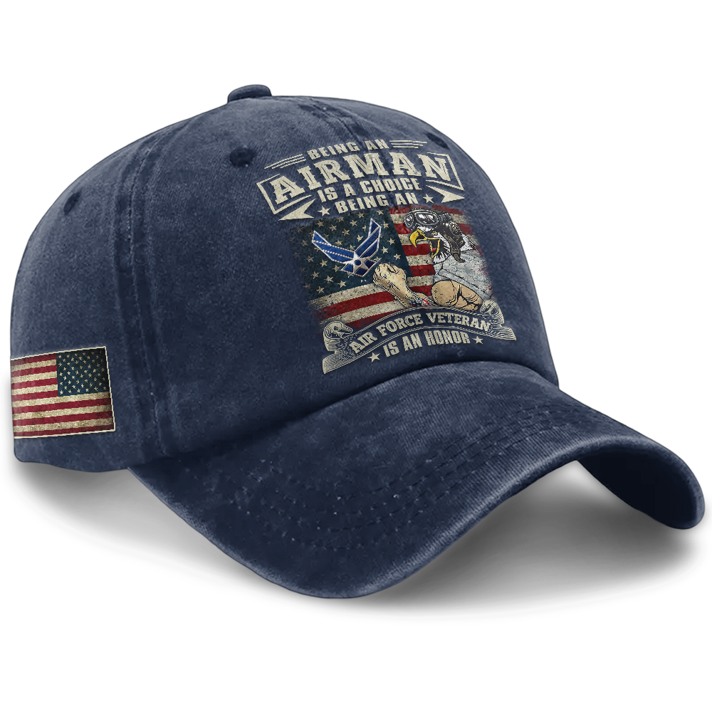 Personalizable Being An Air Force Veteran Is An Honor Washed Cap