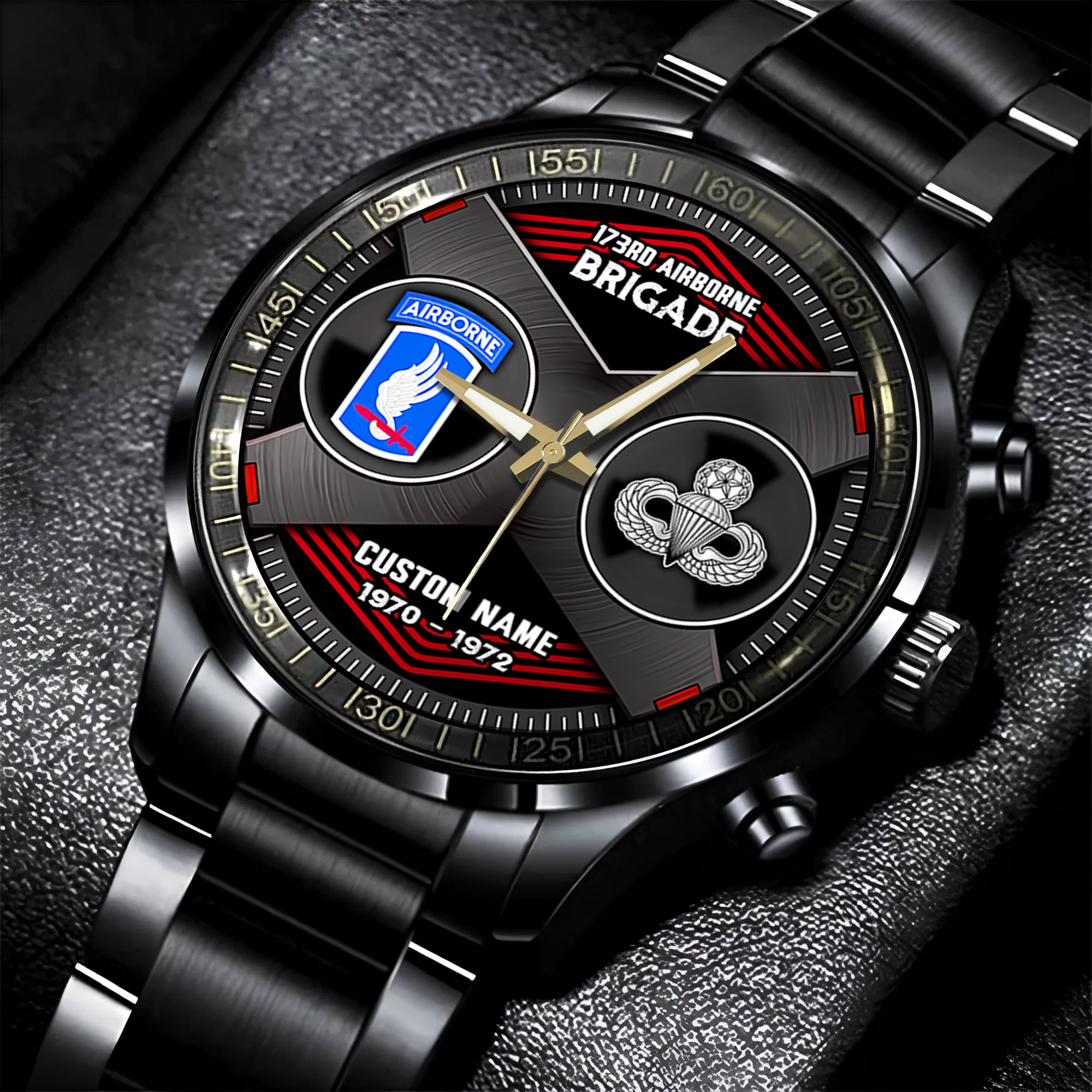 Personalizable 173rd Airborne Brigade Stainless Steel Watch