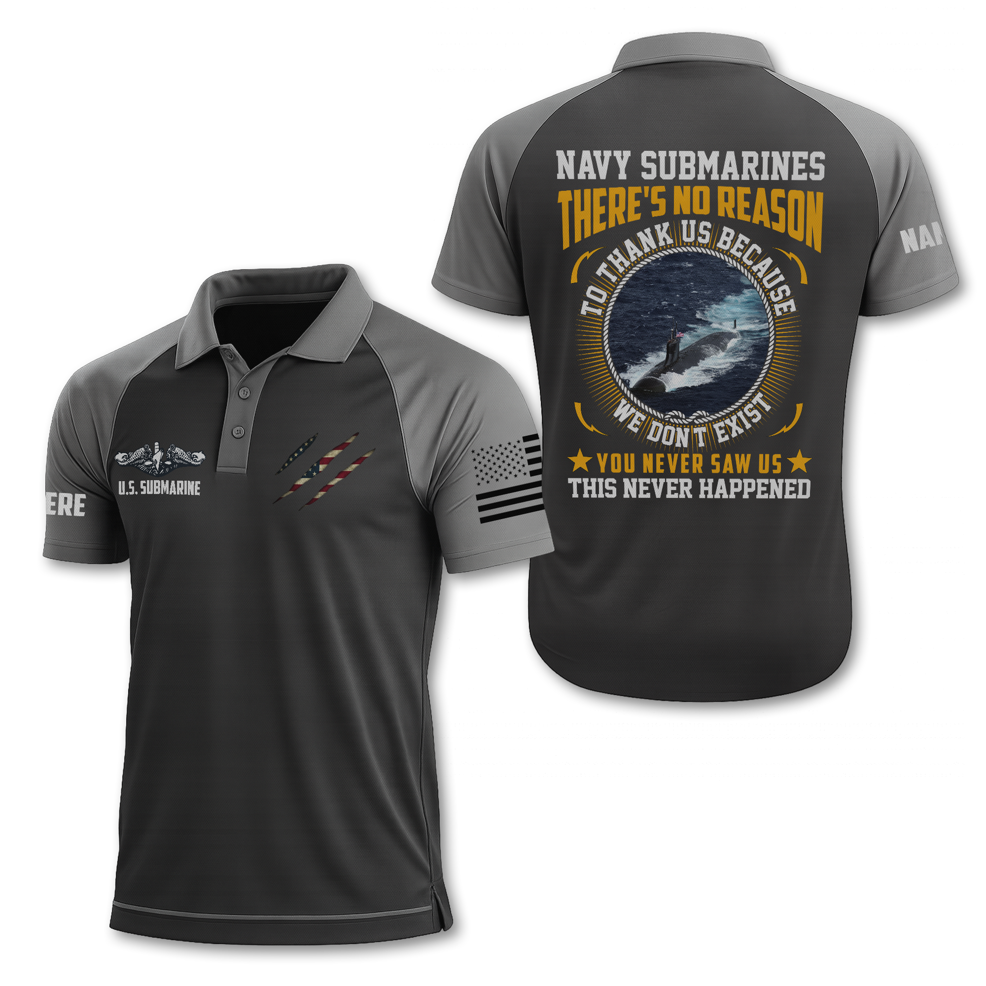 Navy Submarine Polo Shirt