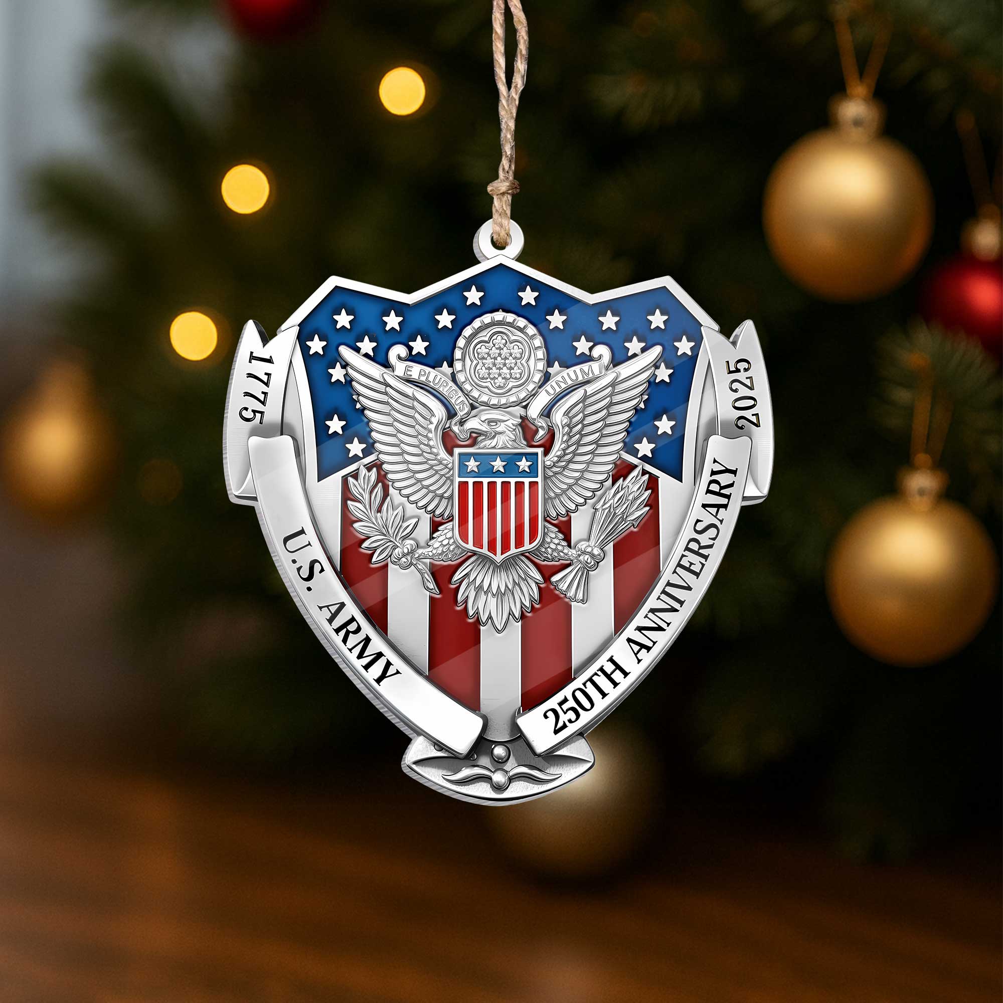Army 250th Anniversary Acrylic Ornament