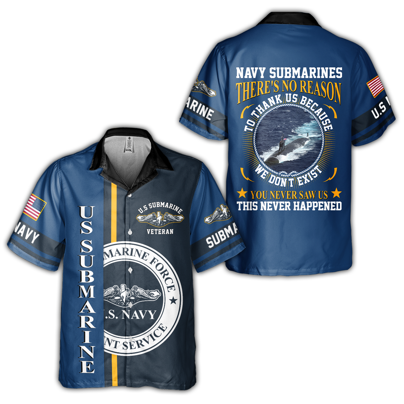 Navy Submarine There Are No Reasons To Thank Us Cuban Shirt