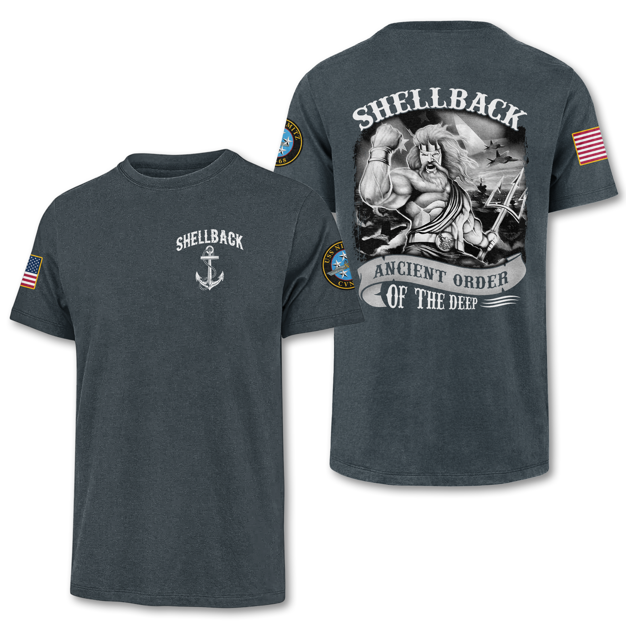 Personalized Shellback Ancient Order Of The Deep Double Sided Classic T-shirt