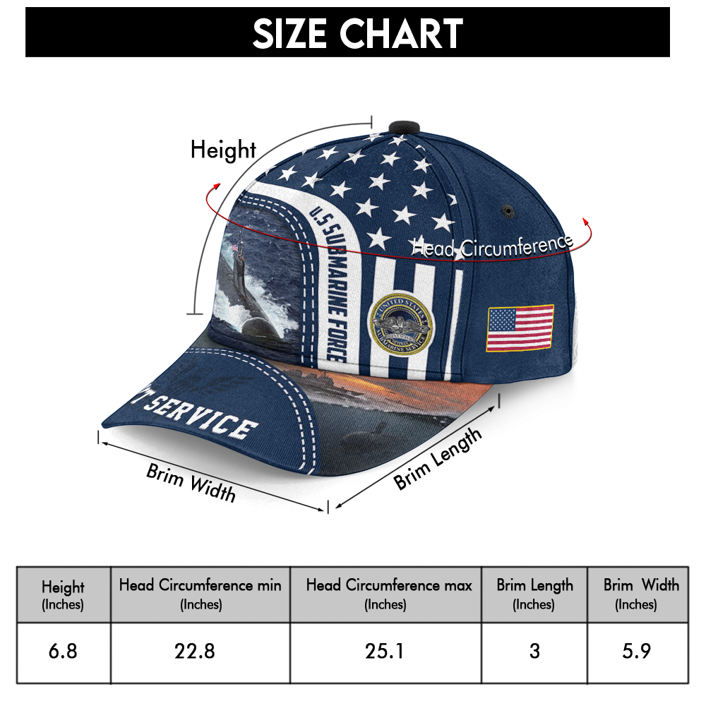 Navy Submarine Silent Service Classic Cap