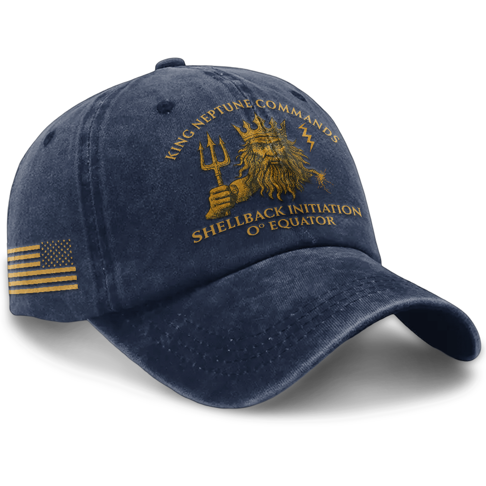 Personalizable Navy Shellback Washed Cap