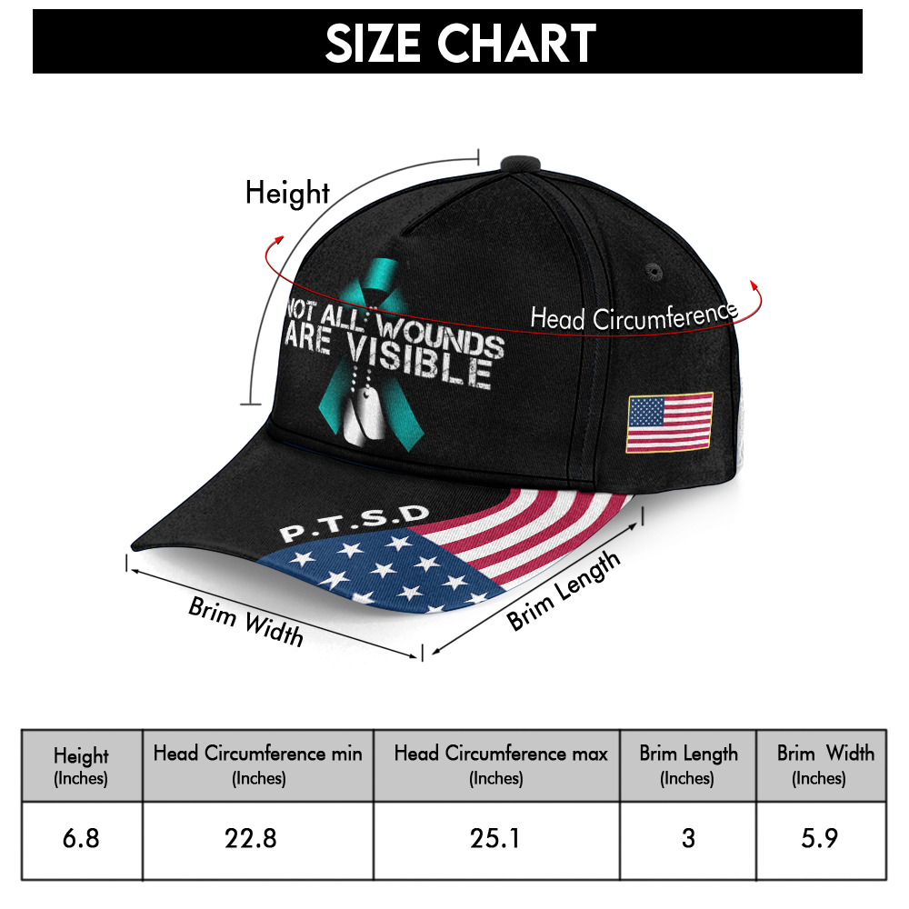PTSD Not All Wounds Are Visible Classic Cap