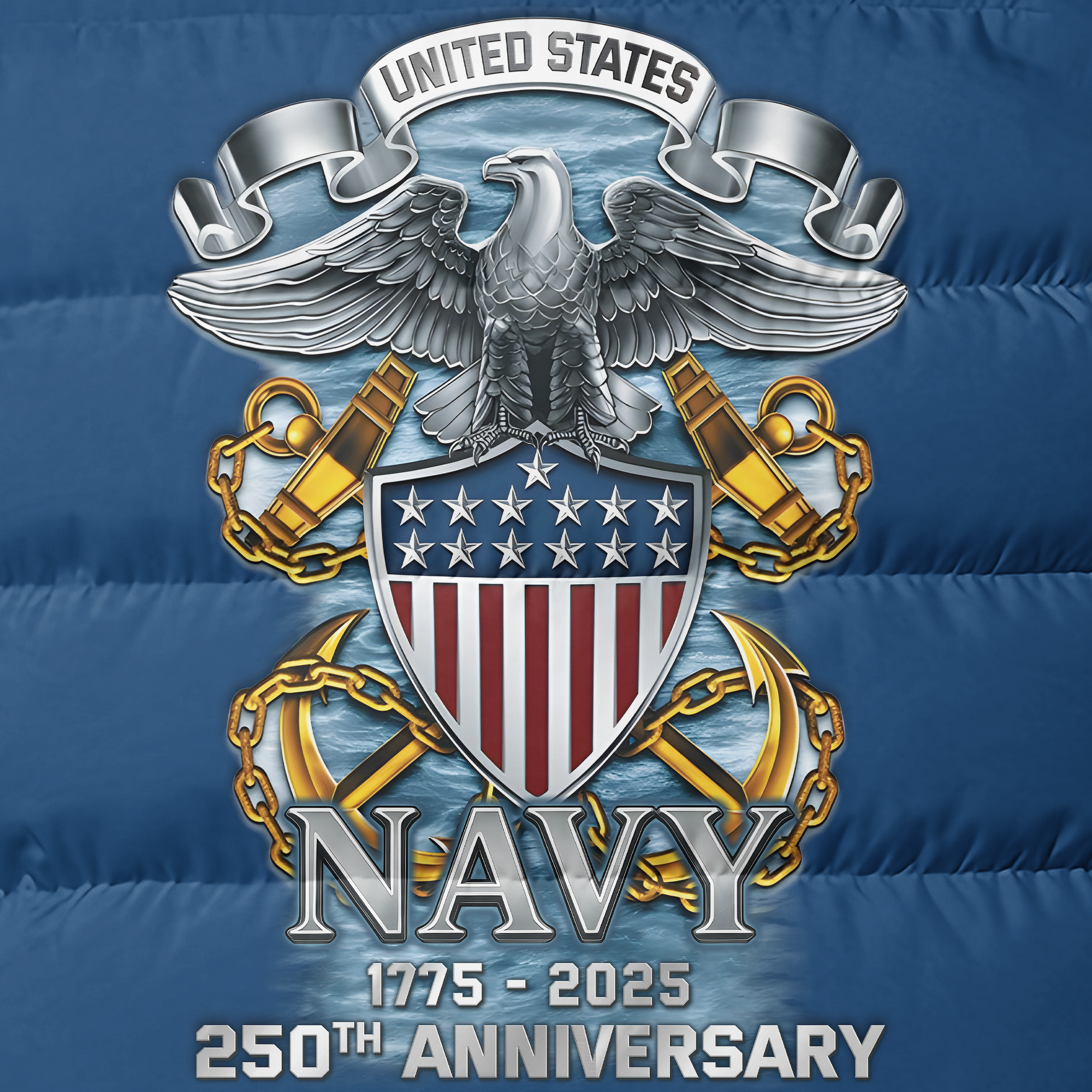 Navy 250th Anniversary Puffer Vest