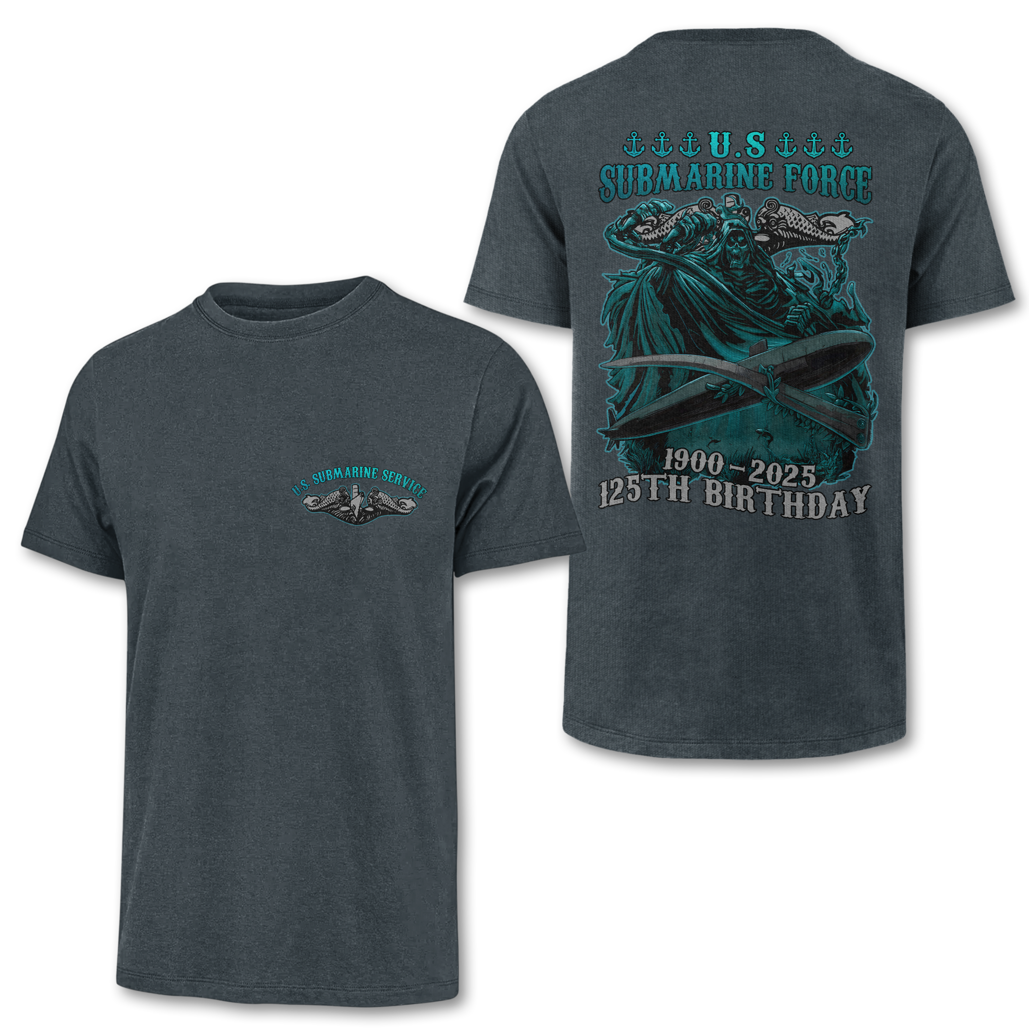 Navy Submarine 125th Birthday Double Sides Classic T-shirt