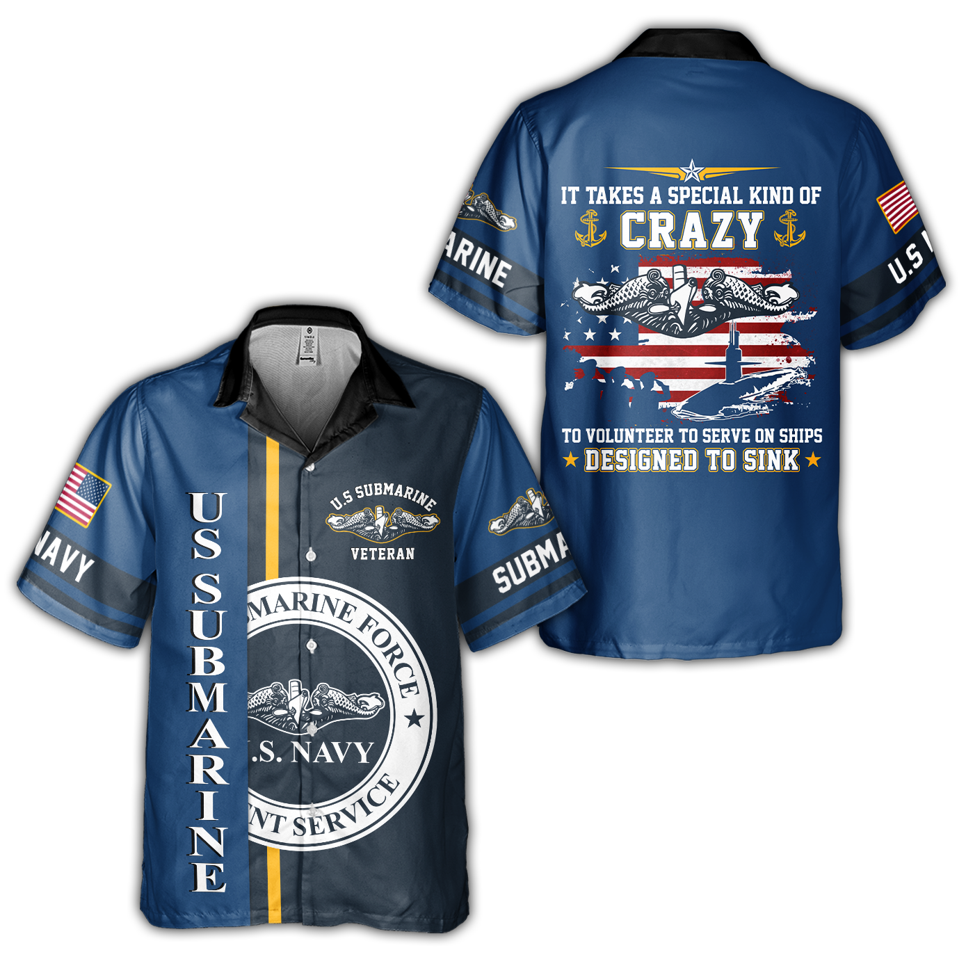 Navy Submarine It Takes Special Kind of Crazy Cuban Shirt