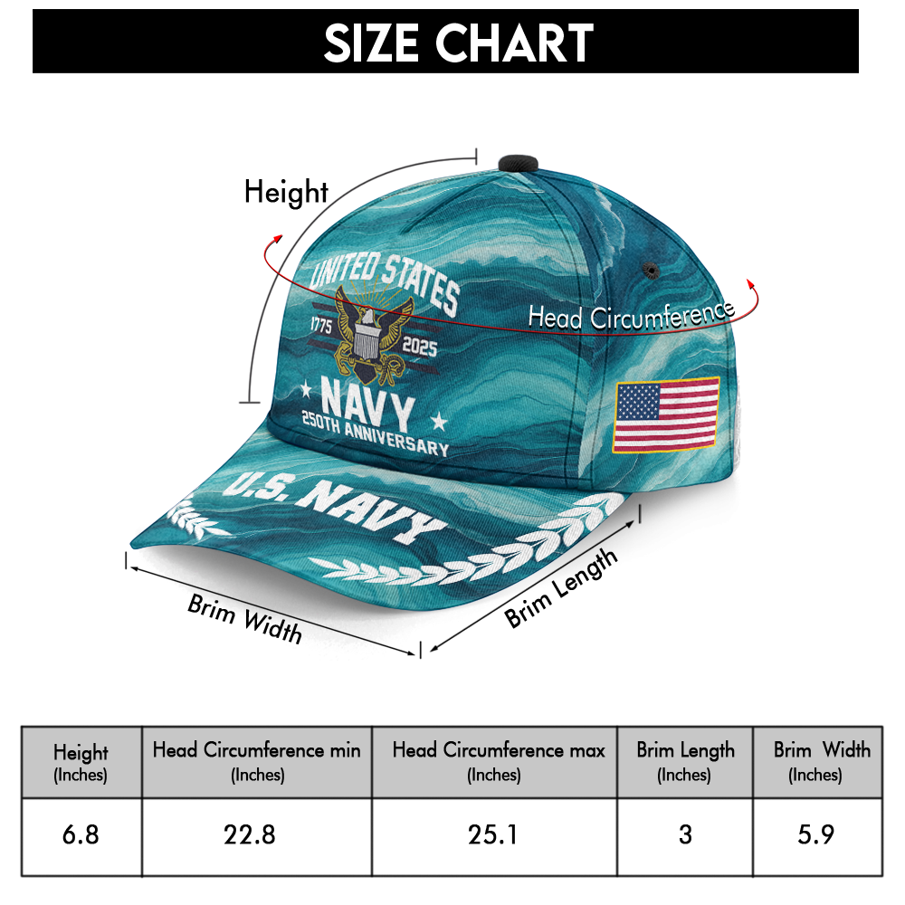 Navy 250th Anniversary Classic Cap