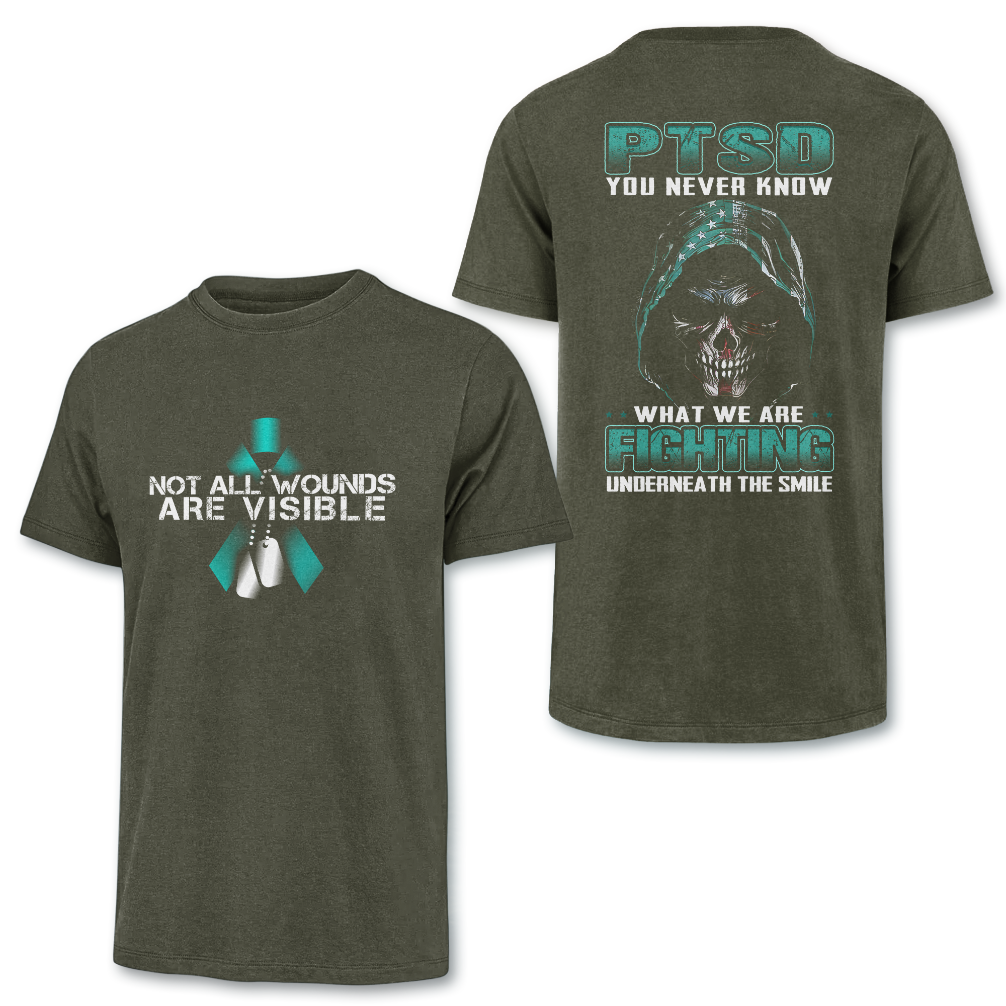 PTSD Not All Wounds Are Visible Double Side Classic T-shirt