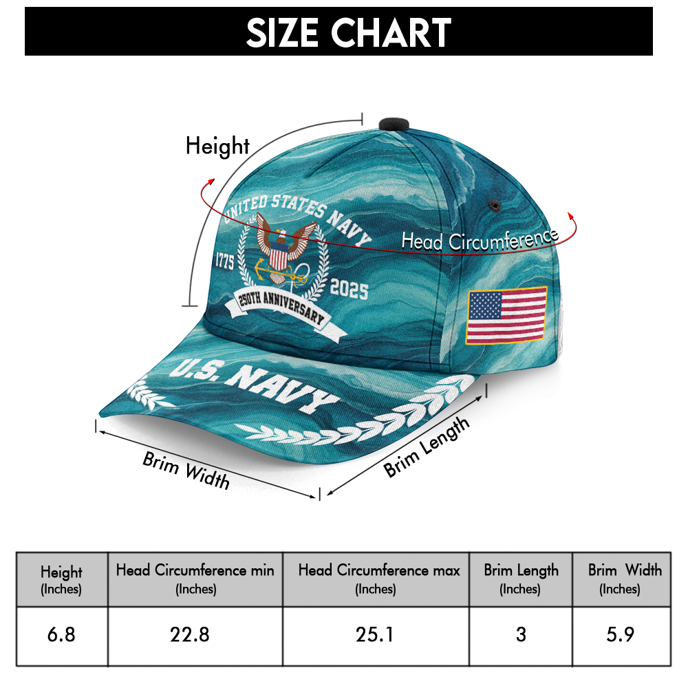 Navy 250th Anniversary Classic Cap