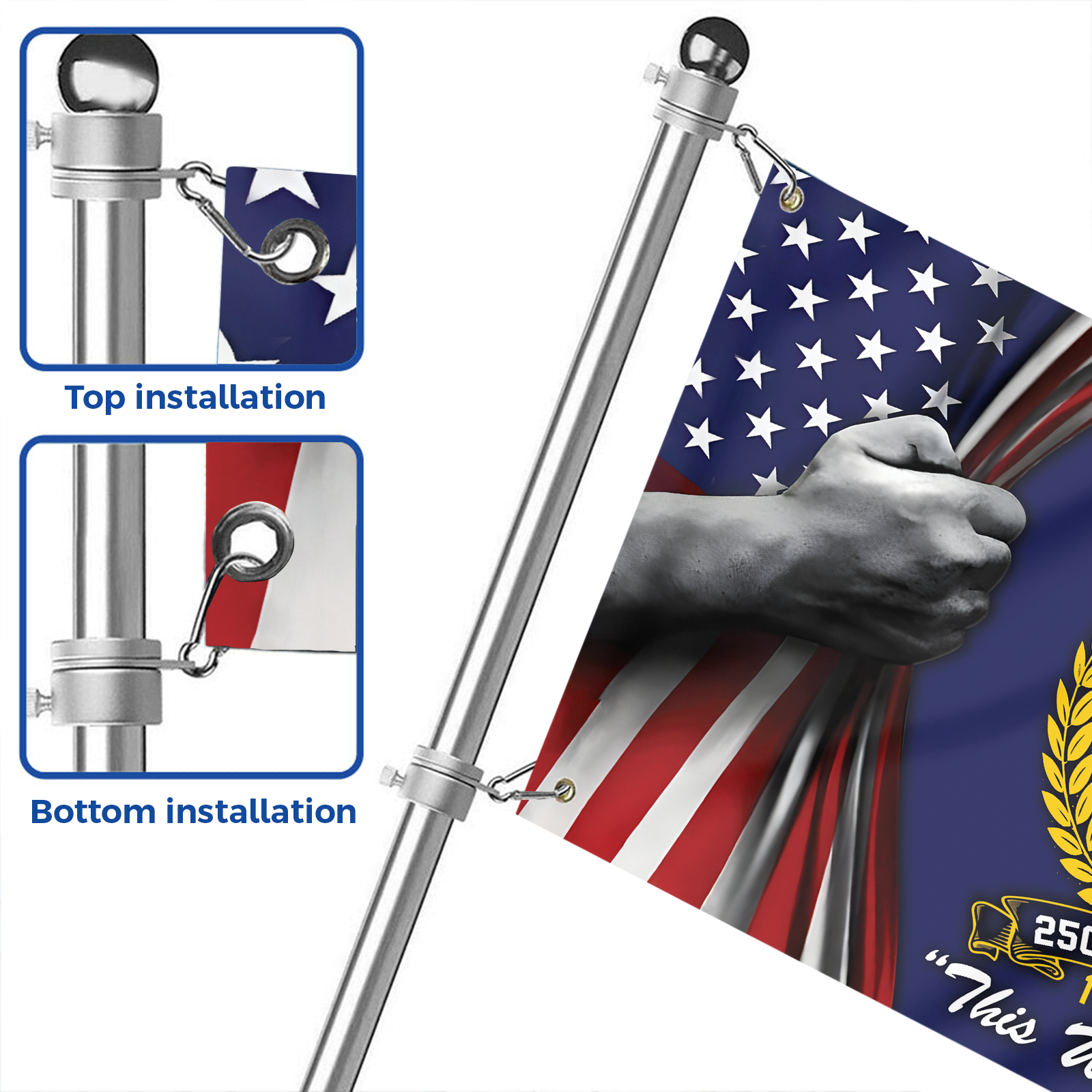 Army 250th Anniversary House Flag