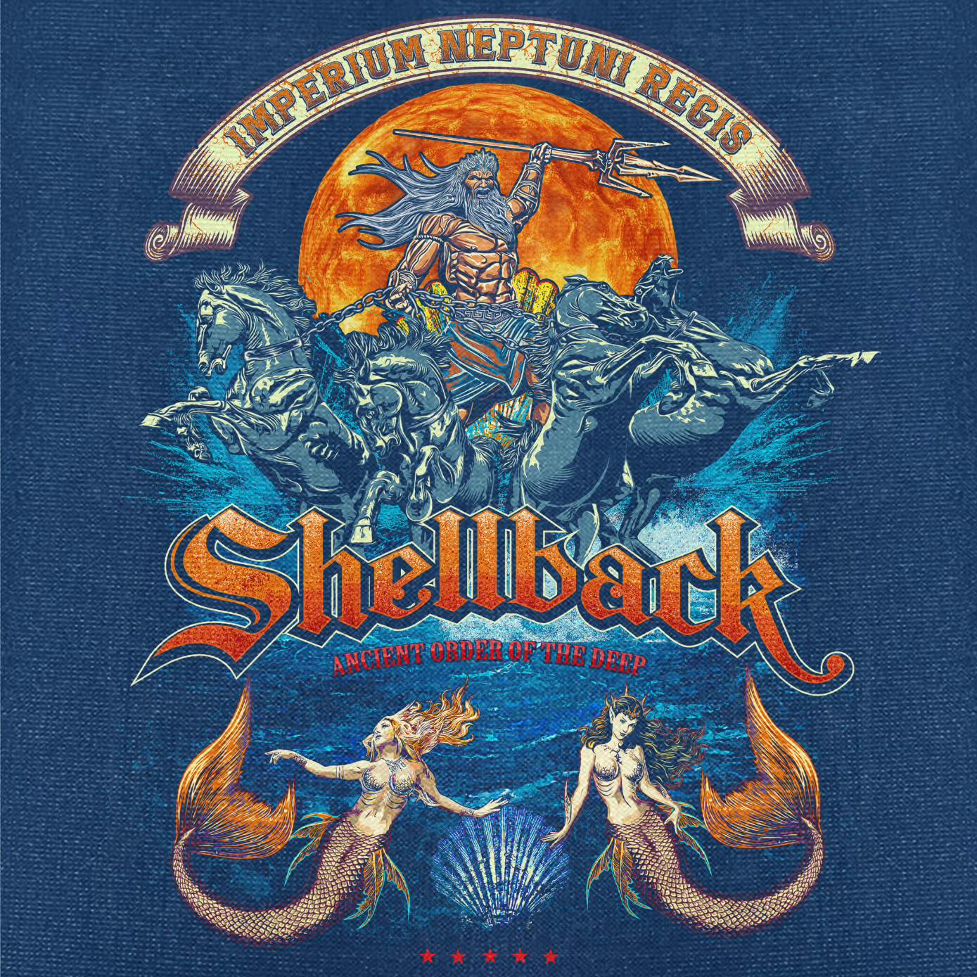 Shellback Ancient Order Of The Deep Cuban Shirt