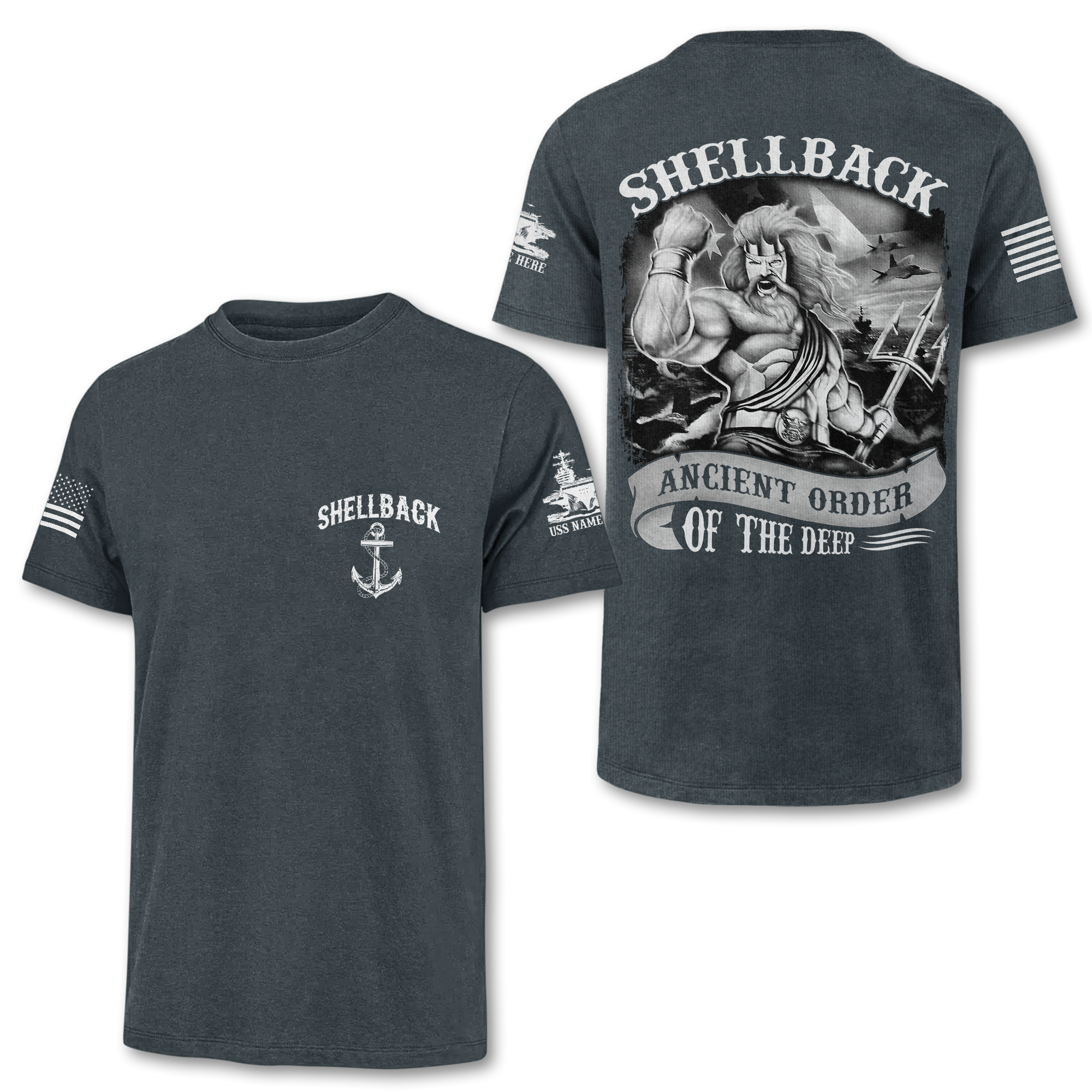 Personalized Shellback Ancient Order Of The Deep Double Sided Classic T-shirt