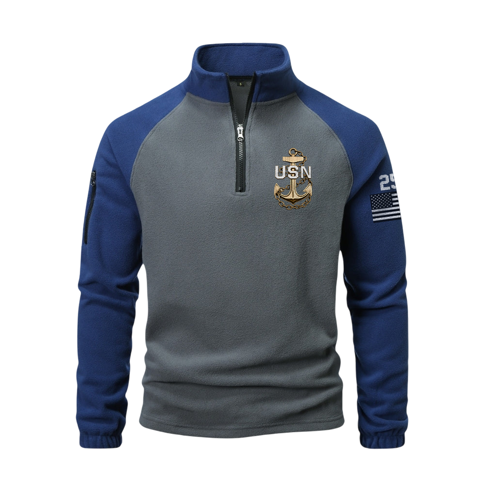 Navy 250th Anniversary Half-Zip Raglan Sweatshirt