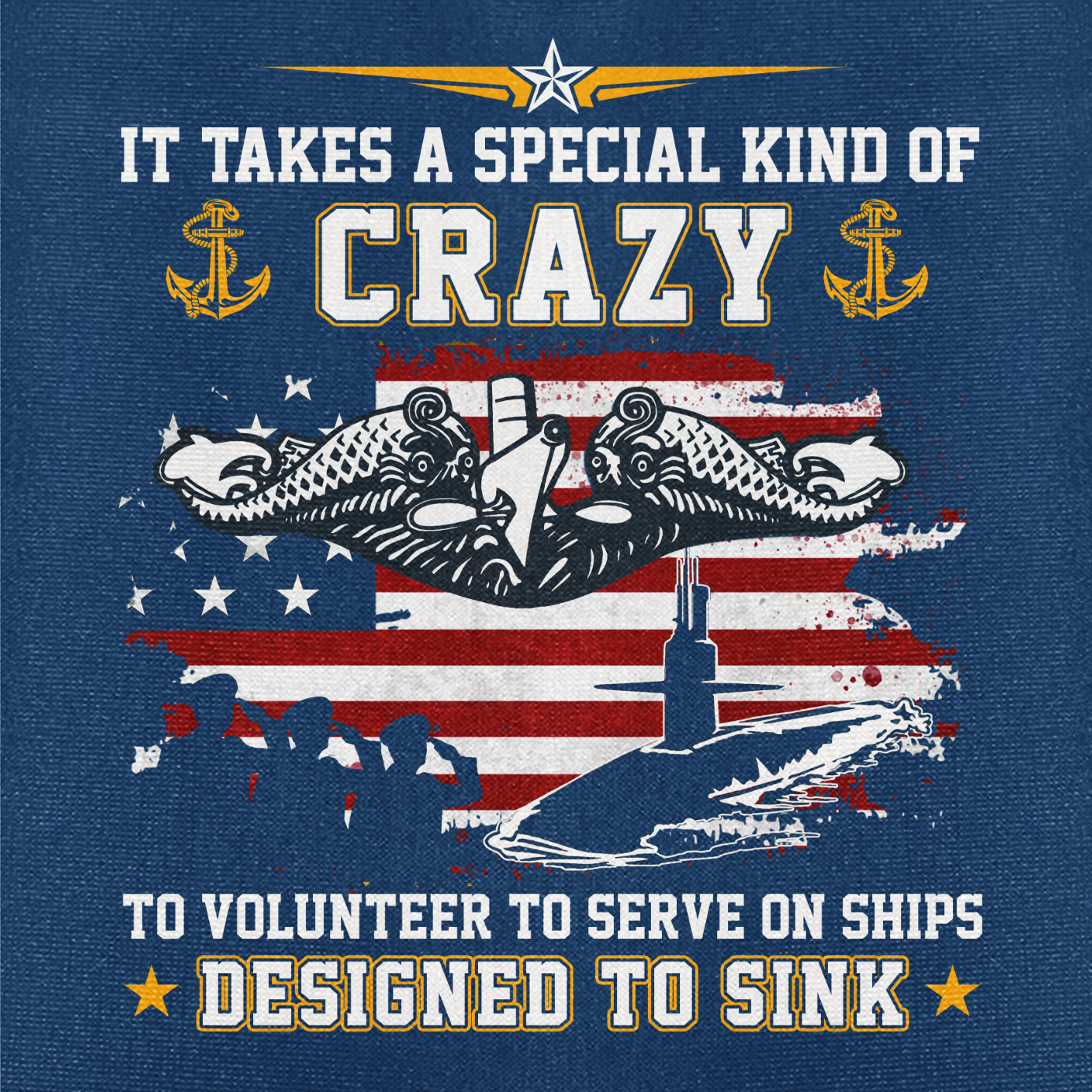 Navy Submarine It Takes Special Kind of Crazy Cuban Shirt