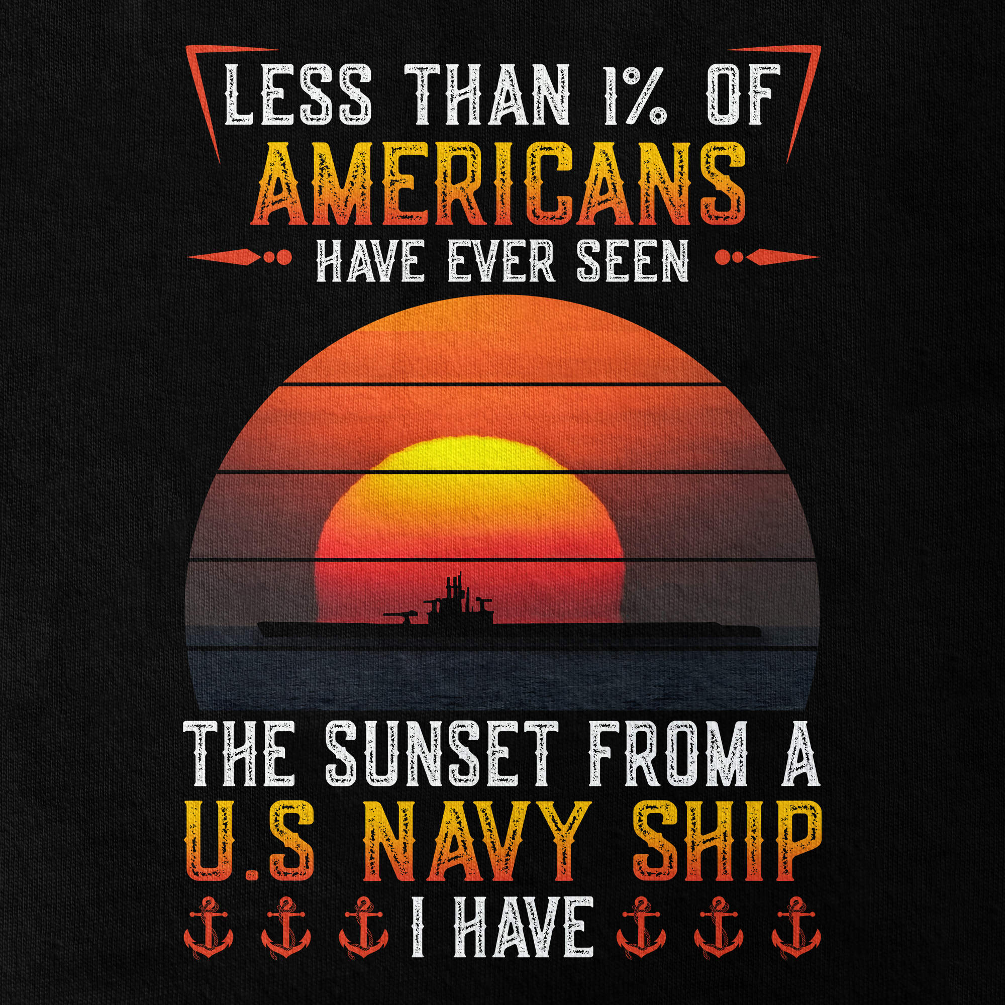 Navy Submarine Less Than 1% Navy Ship Double Side Classic T-shirt