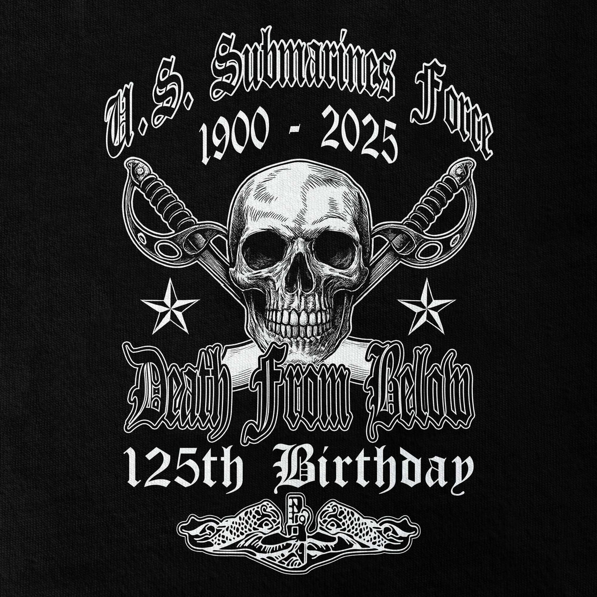 Navy Submarine 125th Birthday Double Sided Classic T-shirt
