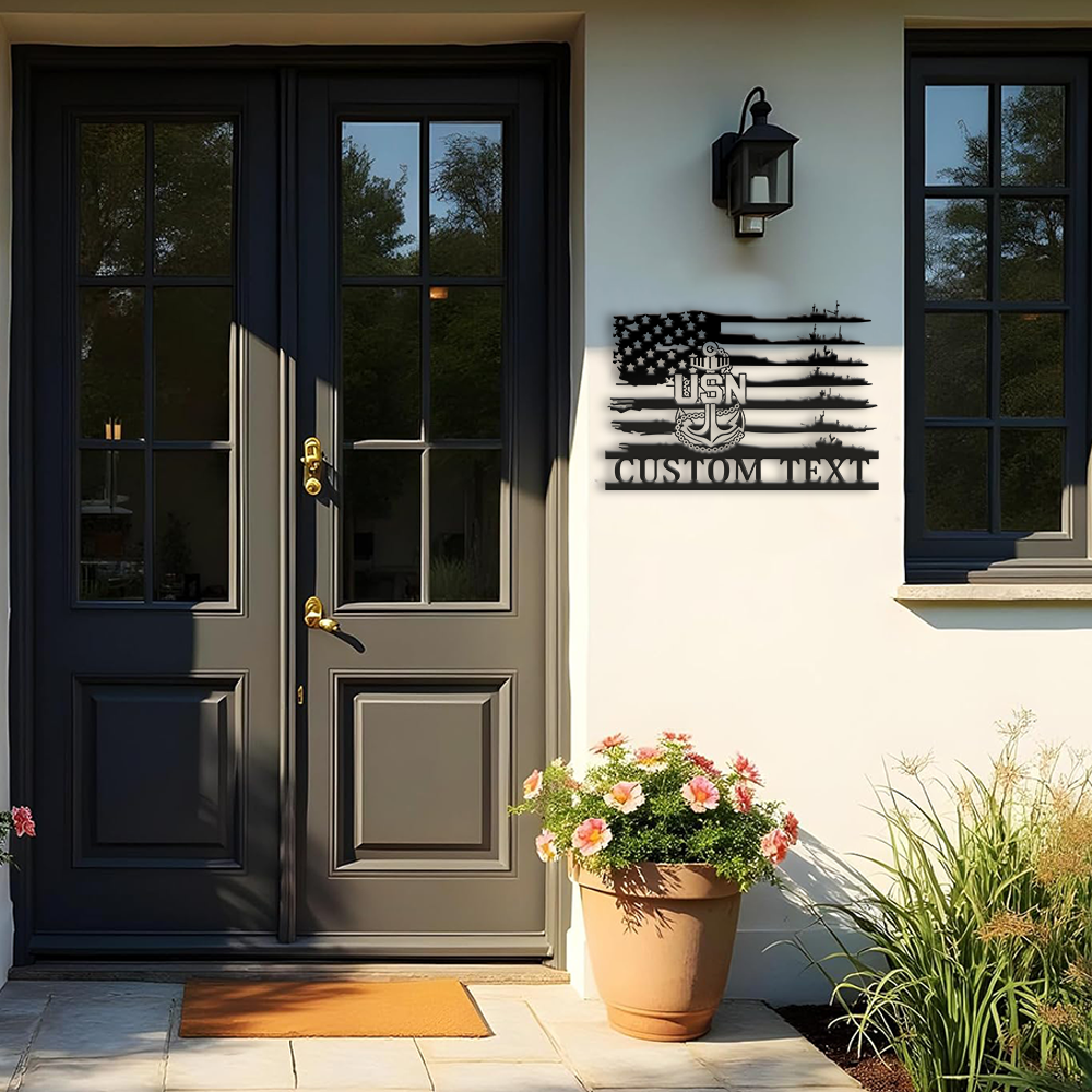 Personalized Navy Ship Metal Sign Wall Art
