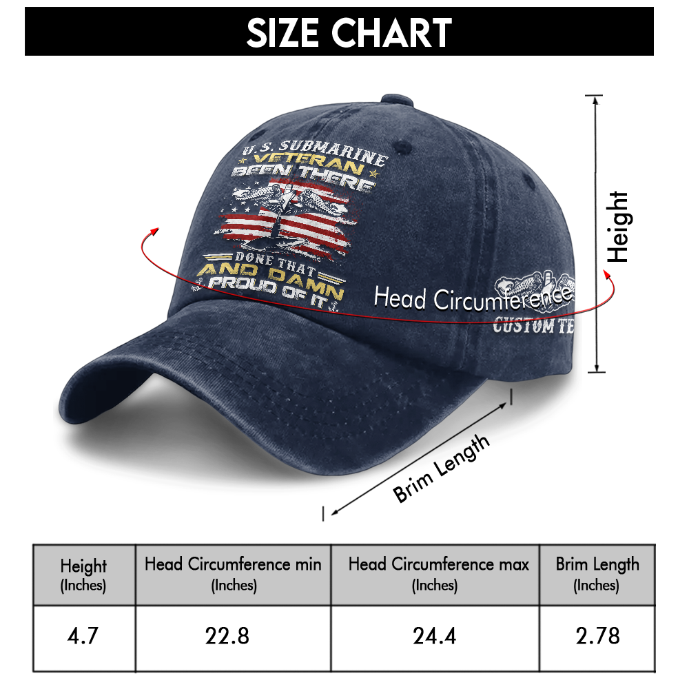 Navy Submarine Been There Done That Washed Cap