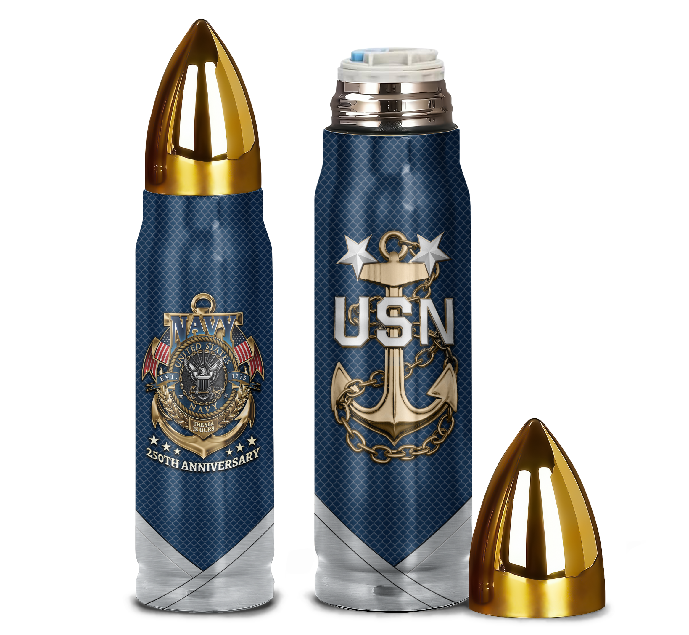 Navy 250th Anniversary Bullet Tumbler