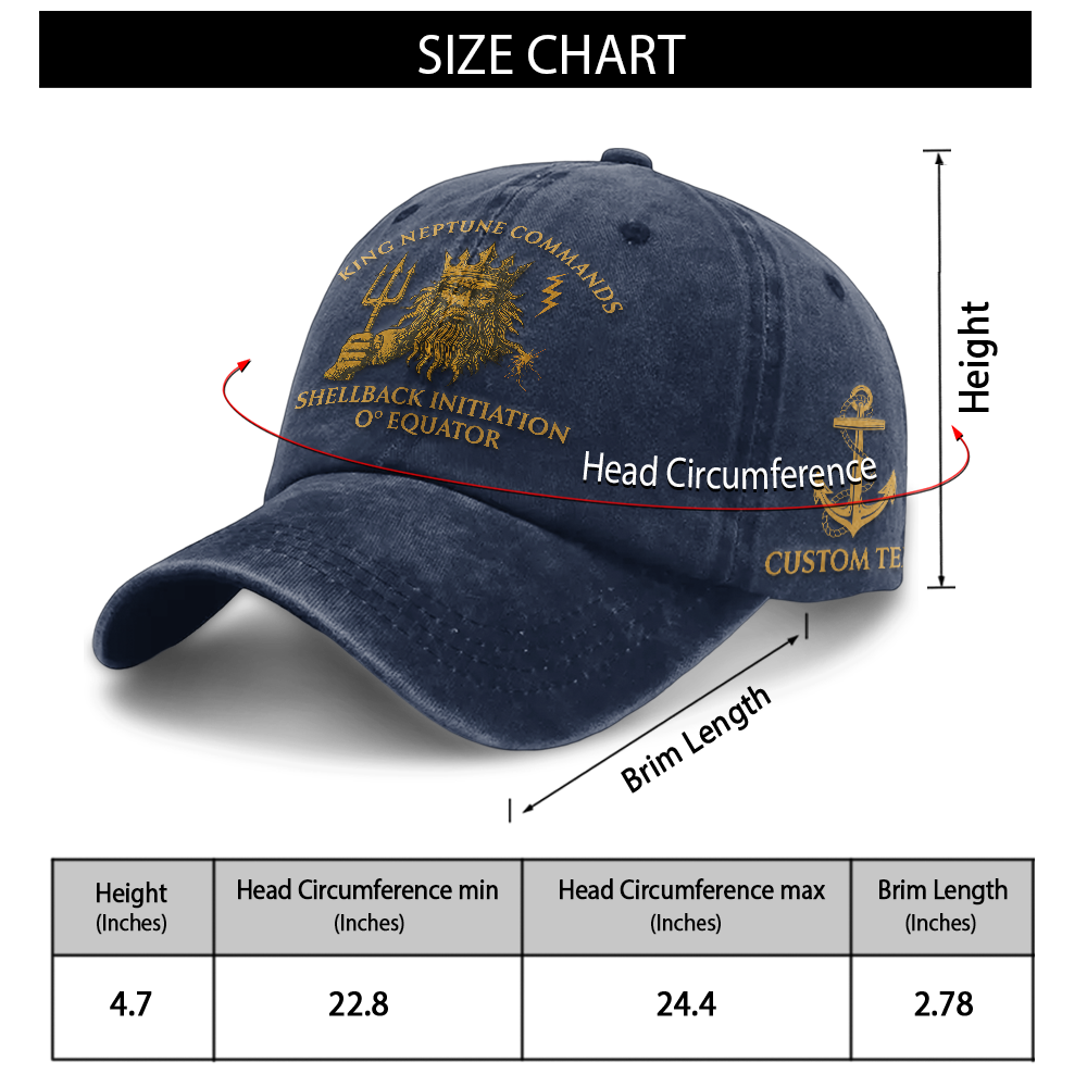 Personalizable Navy Shellback Washed Cap