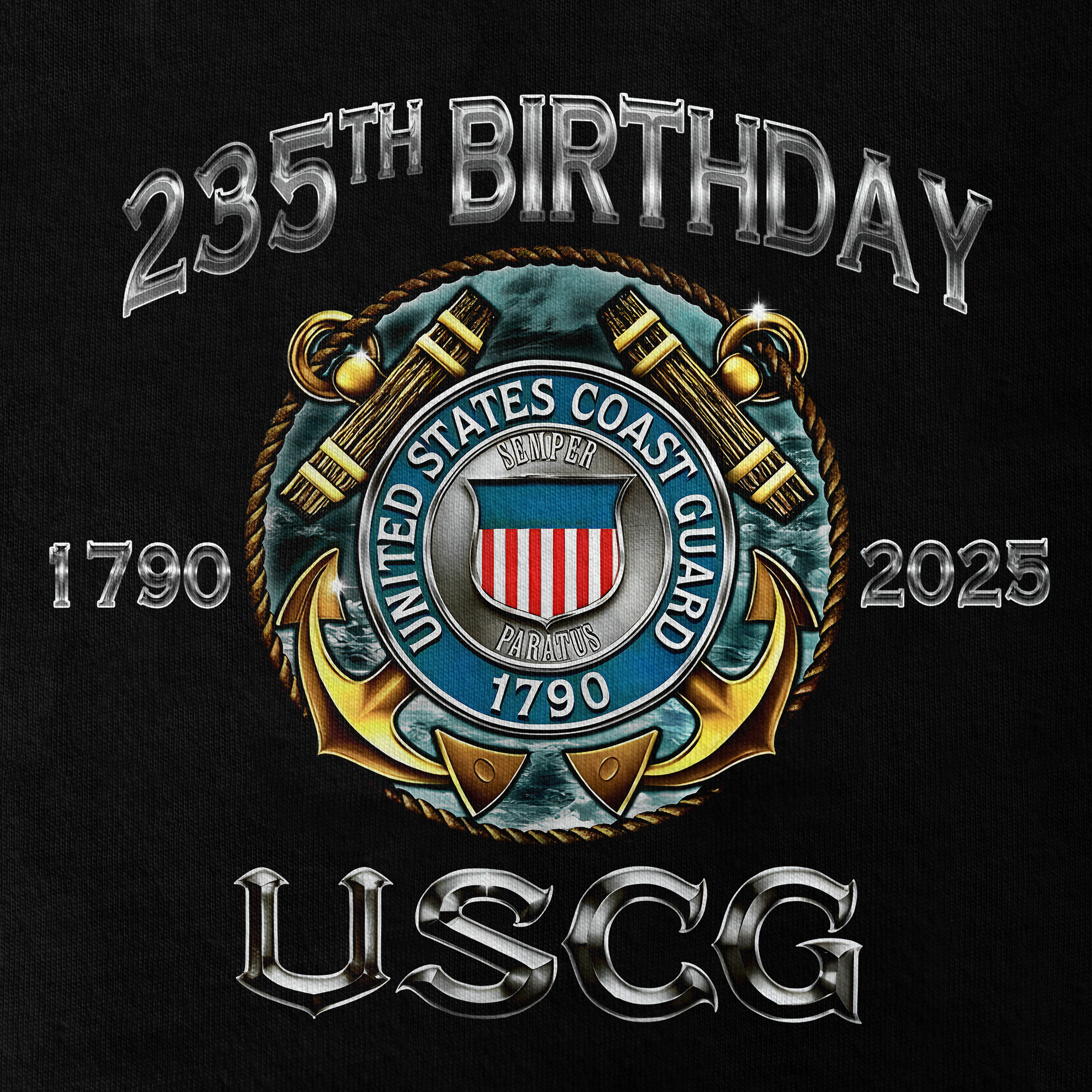 Coast Guard 235th Birthday Double Side Classic T-shirt