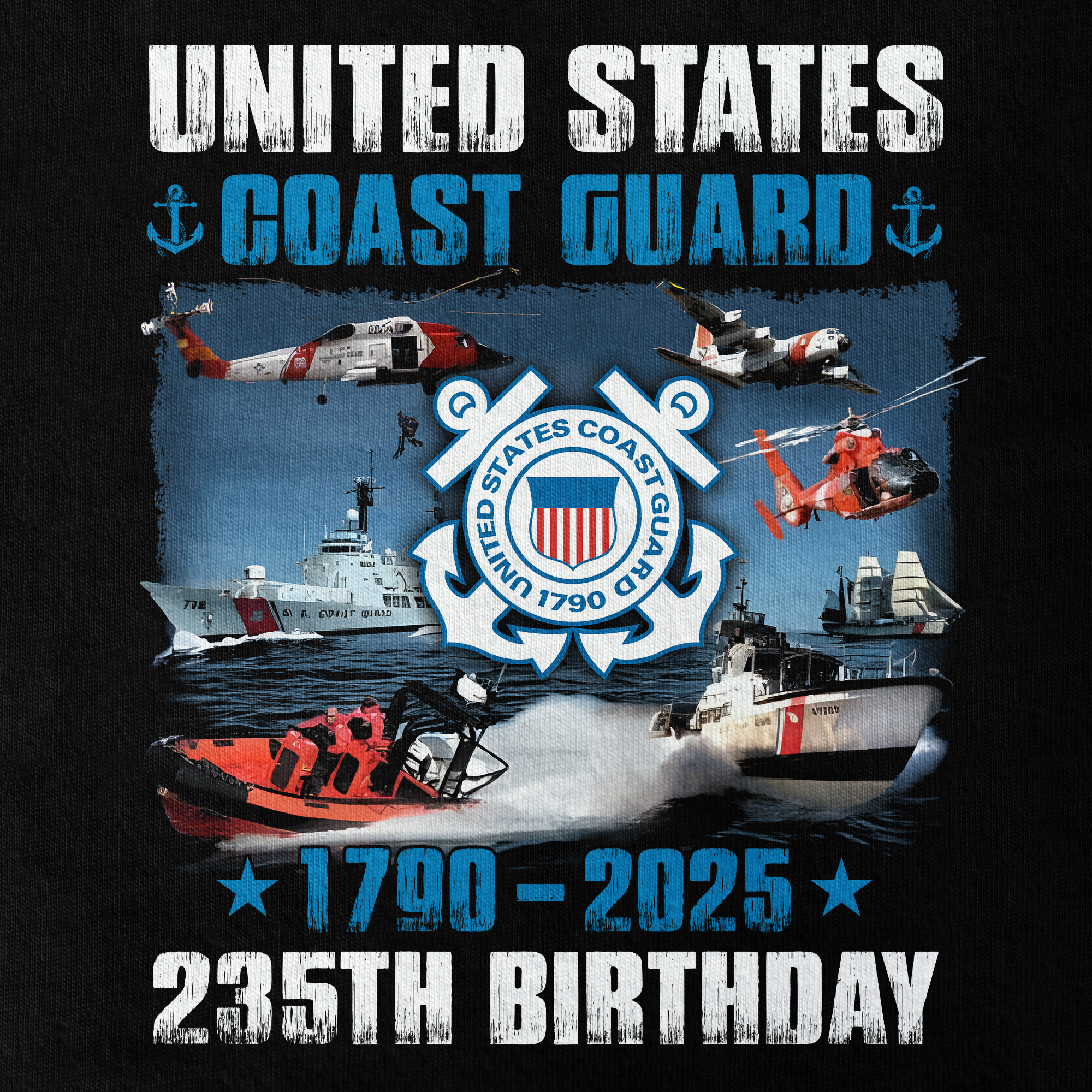 Coast Guard 235th Birthday Double Side Classic T-shirt