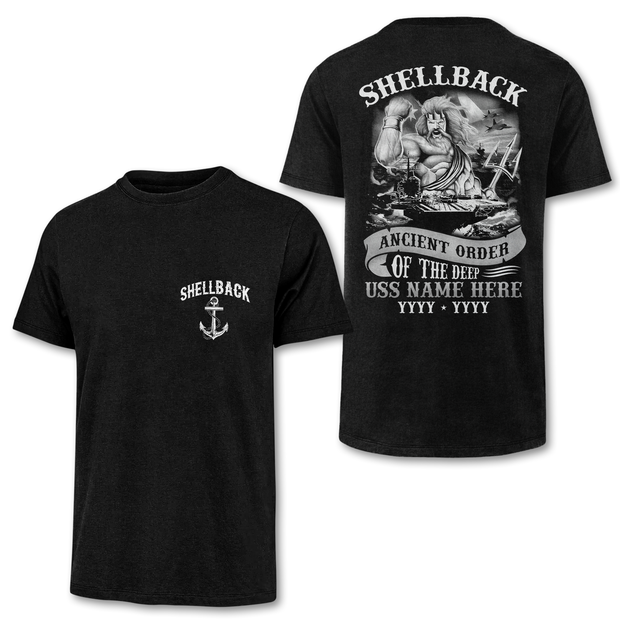 Personalized Shellback Ancient Order Of The Deep Double Sided Classic T-shirt