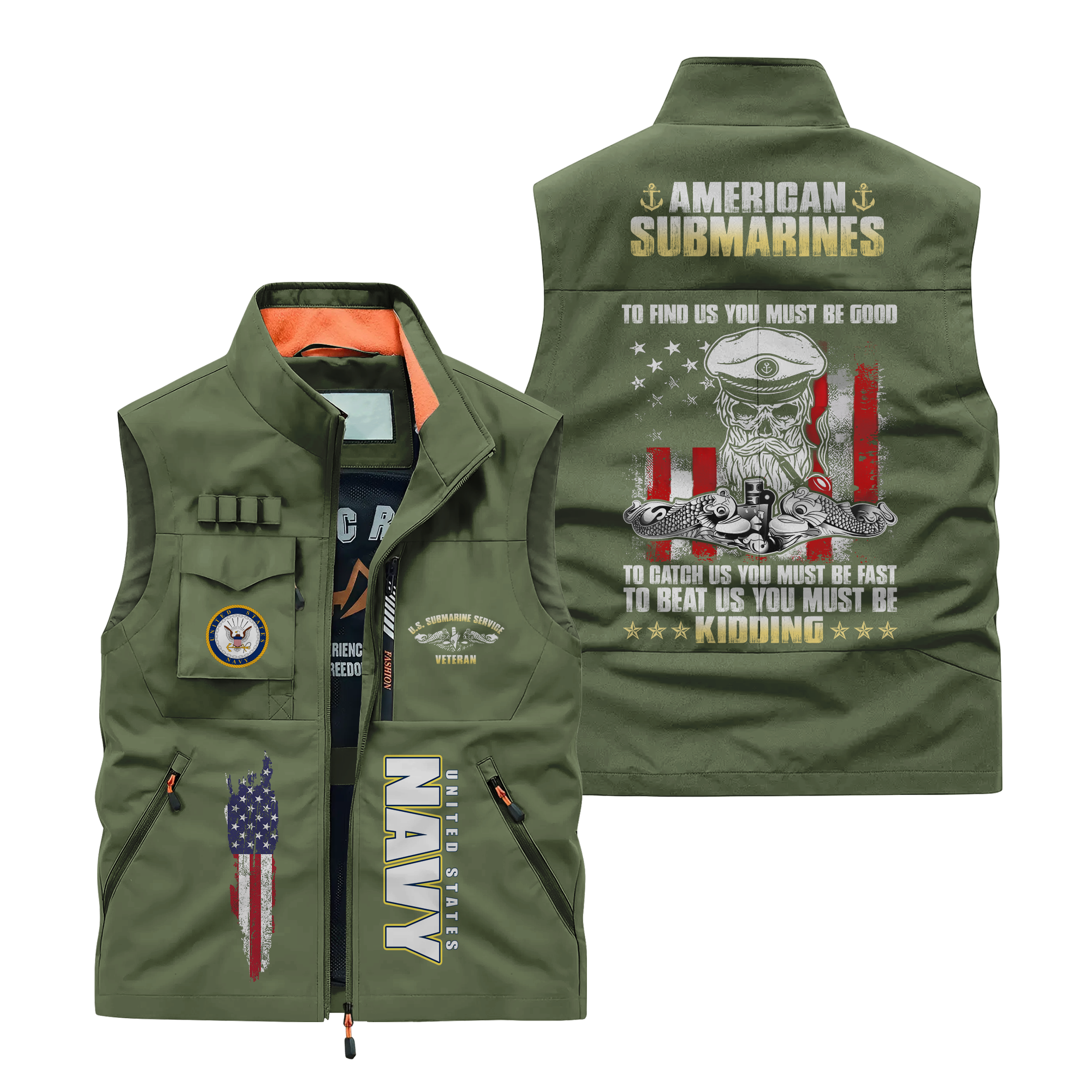 Navy Submarine To Find Us You Must Be Good Pocket Vest