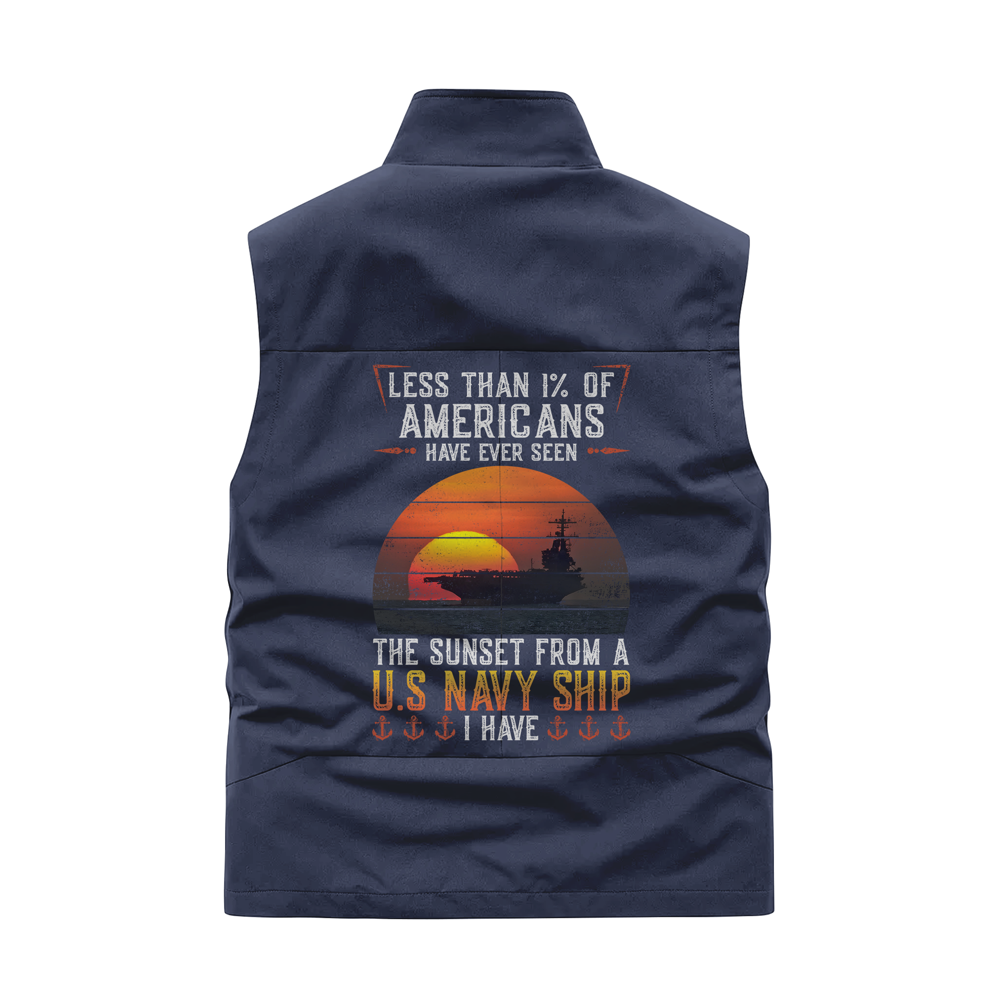 Less Than 1% Navy Ship Pocket Vest